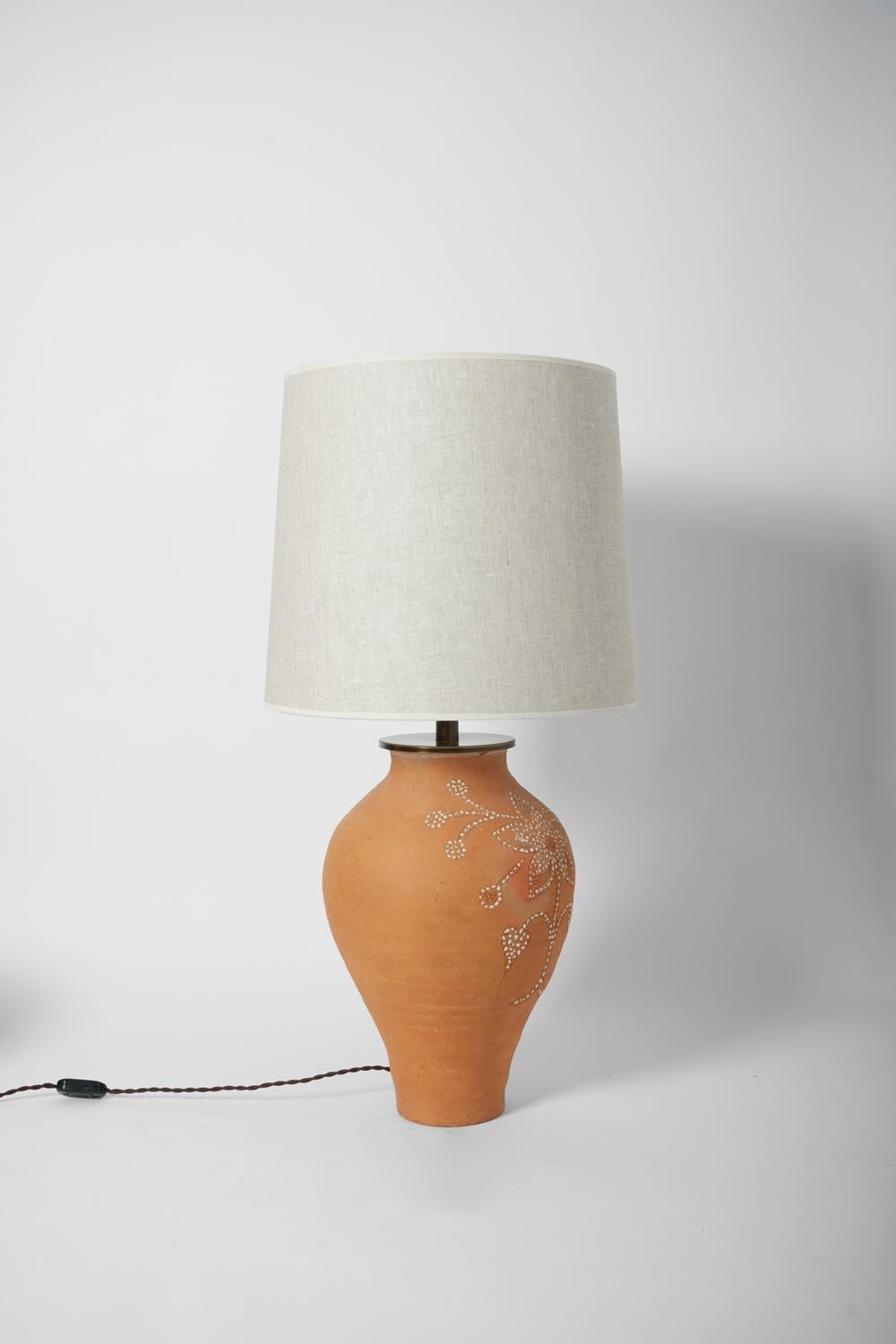 Portoghese Lampada in terracotta Nisa, anni '70 in vendita