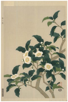 Nisaburo Ito (1910-1988) - xilografía japonesa de mediados del siglo XX, Flor del árbol del té