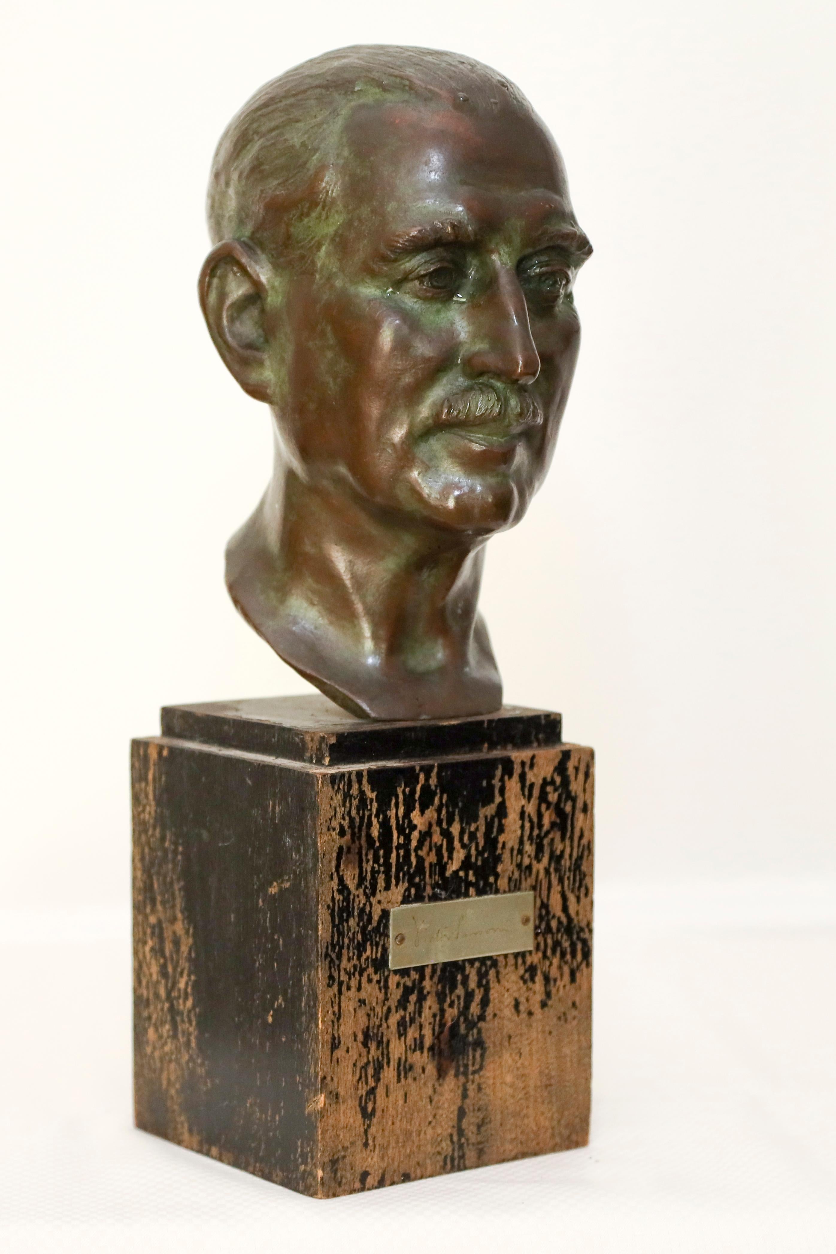 Bronze Bust of a Gentleman by Nison Tregor  For Sale 1
