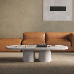 Nissa Bianco Gioia Marble Contemporary Coffee Table by Ivan Colominas