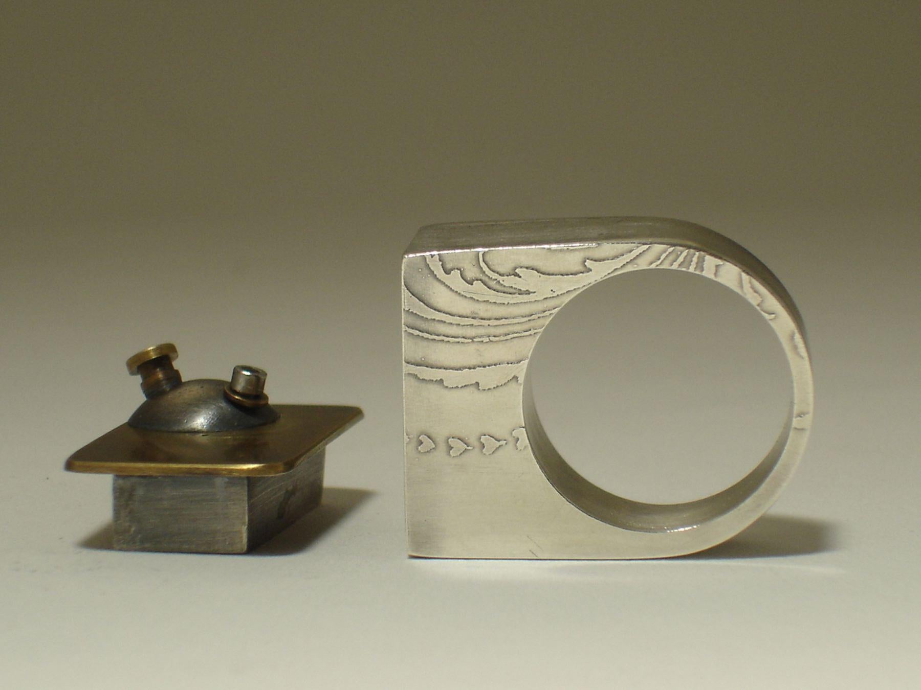 Square Pinhole Camera Ring  - Photograph by Nissa Kubly