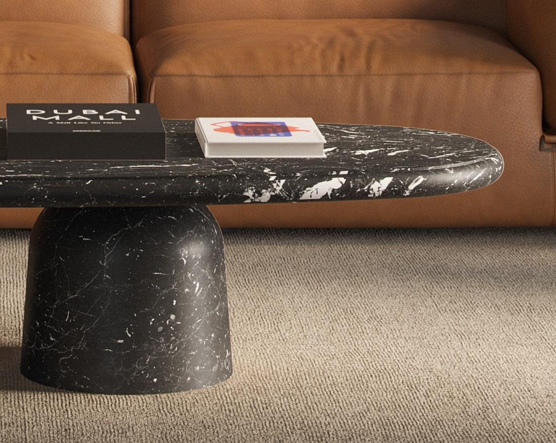 Post-Modern Nissa Travertino Stone Contemporary Coffee Table by Ivan Colominas For Sale