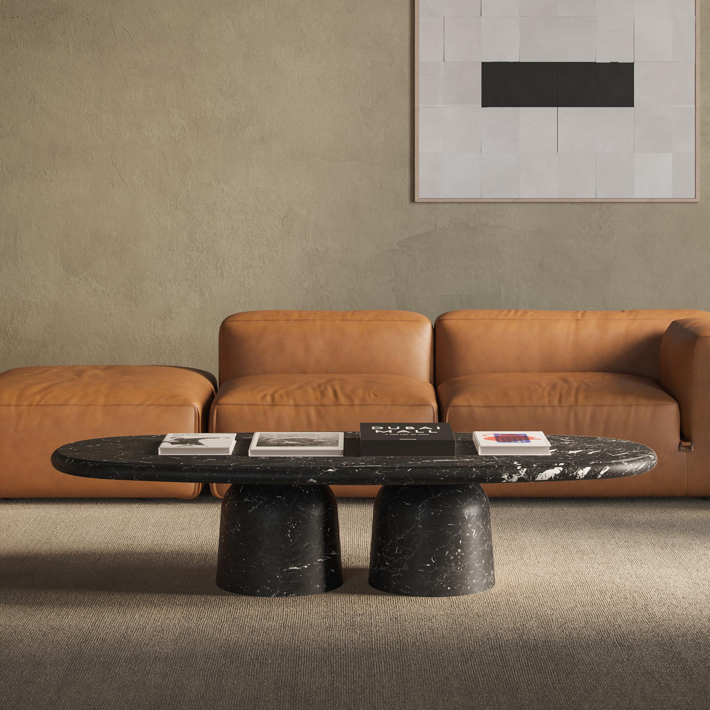 Other Nissa Travertino Stone Contemporary Coffee Table by Ivan Colominas For Sale