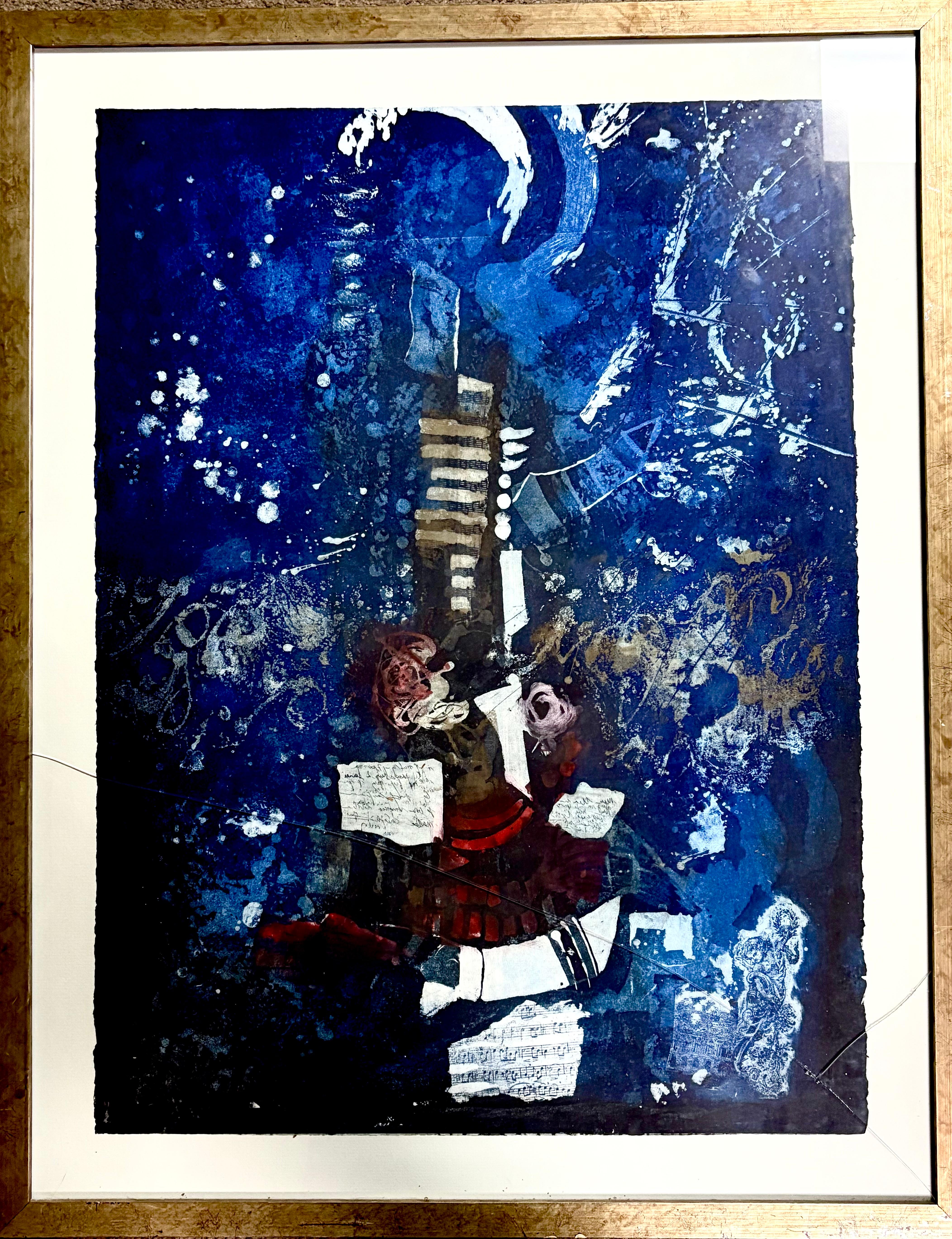 "Técnica mixta con dibujo" - Mixed Media Art de Nissan Engel