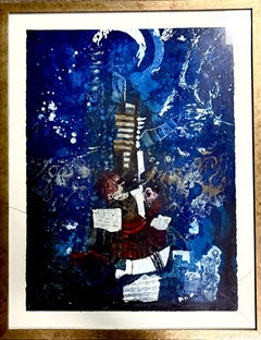 Vintage “Mixed media w/drawing”