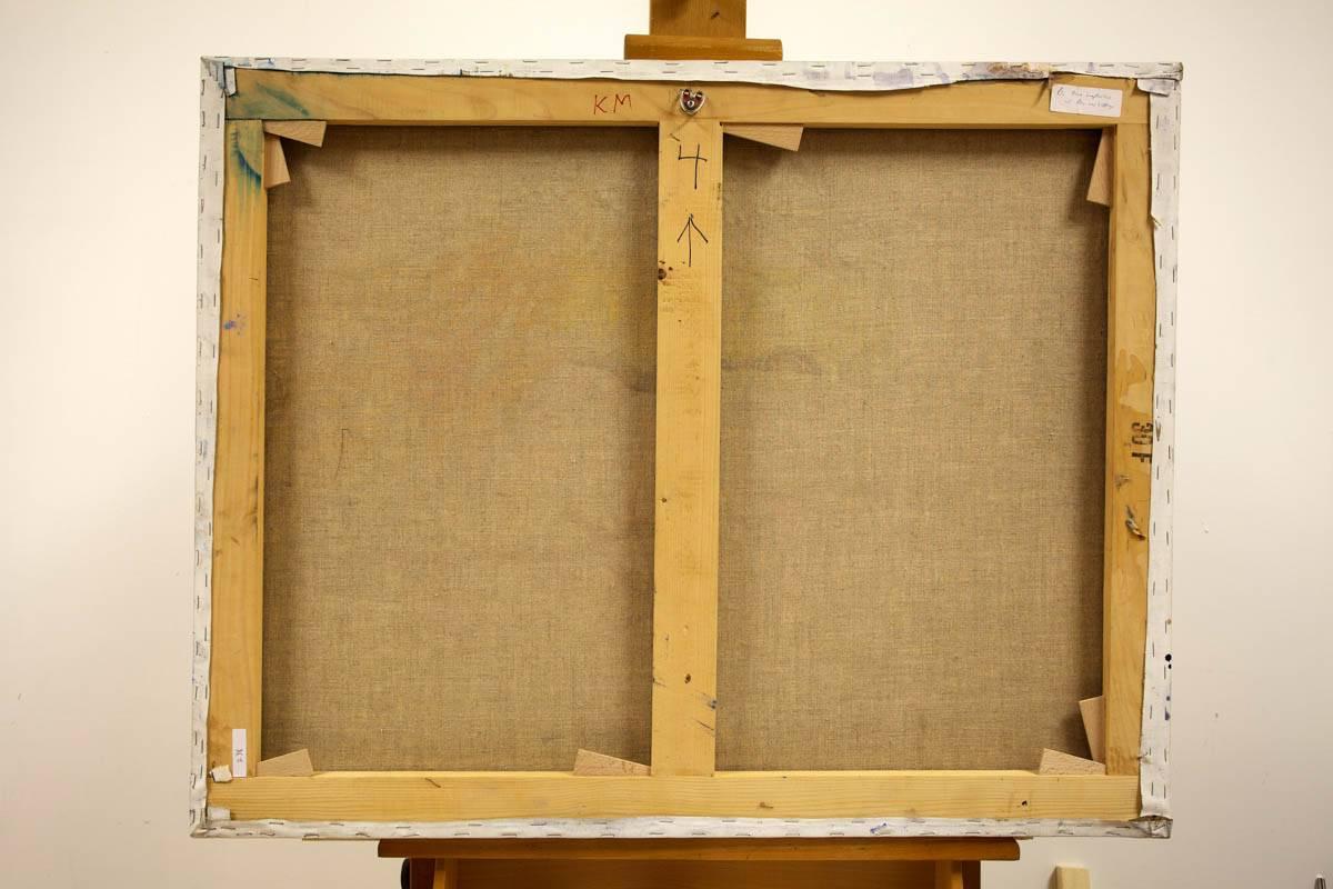 Collage francese Pittura d'assemblaggio Pizzo e note musicali Composizione astratta in vendita 9