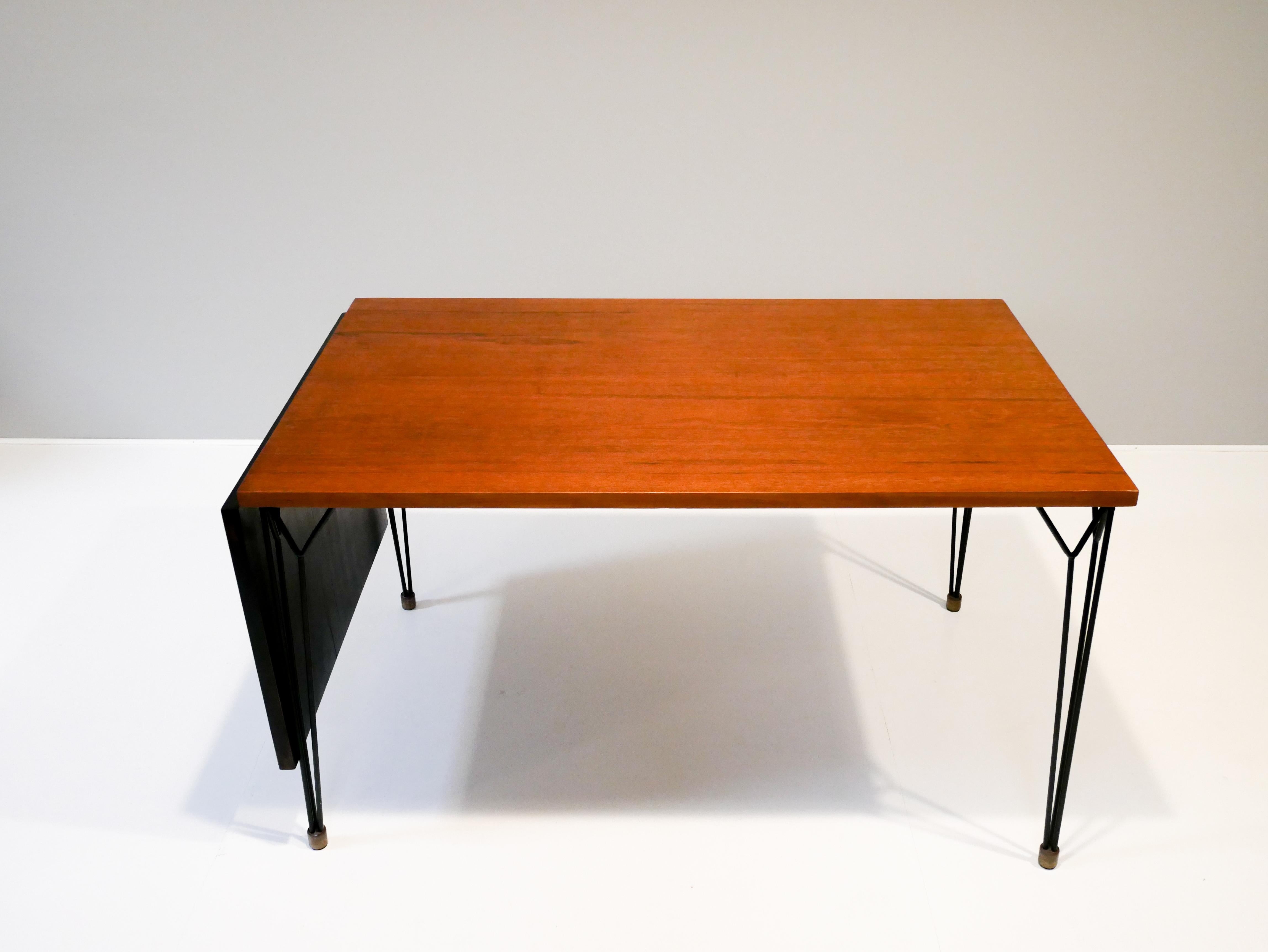 Nisse Strinning Dining Table, 1950s, Sweden (Geschwärzt) im Angebot