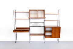 Nisse Strinning Wall Unit Ladder Shelf for String Design AB Sweden, 1960