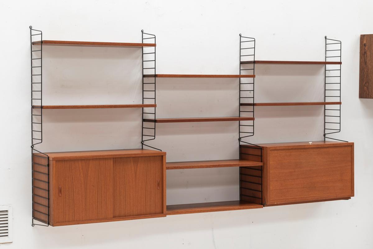 Nisse Strinning Wall Unit with Vinyl Compartment for String, Sweden 1960s 5