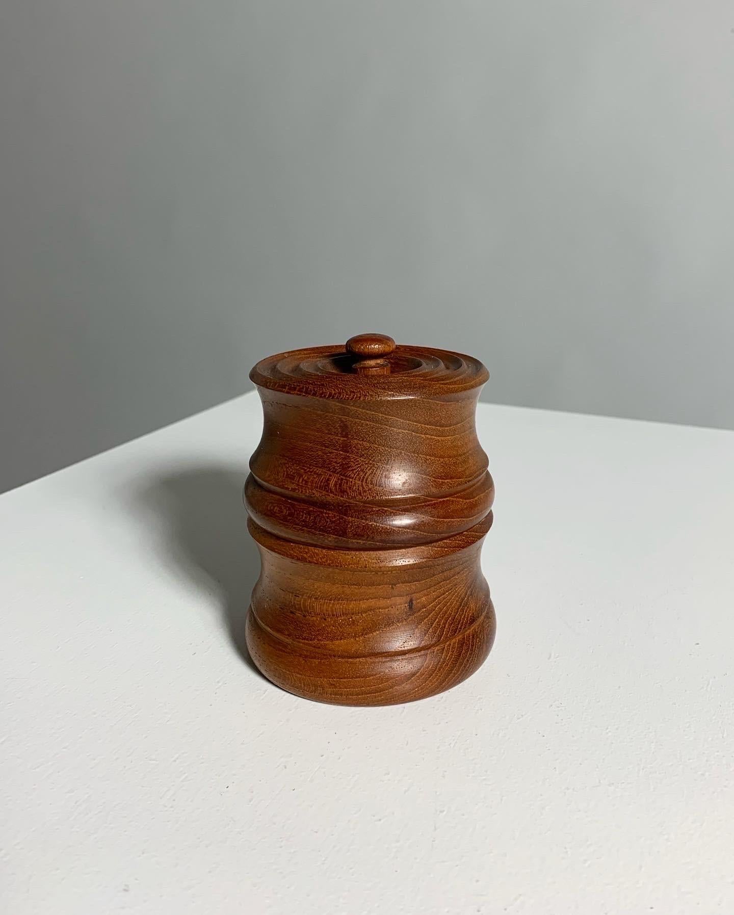Danish Nissen Denmark Pepper Mill Teak Integrated Salt Shaker Mid Century 1960s