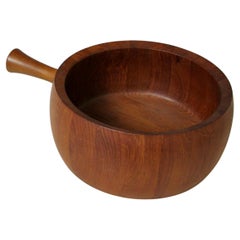 Nissen Solid Teak Salad Bowl with Handle by Richard Nissen Denmark