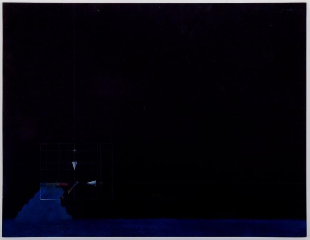 Nissim Merkado (geb. 1935), bulgarisch-französischer Künstler, der auf der Liste steht.
Buntstifte und Mischtechnik. Abstrakte Komposition auf Karton.
Unbetitelt.
Studio-Stempel.
In perfektem Zustand.
Abmessungen: 65,0 cm x 50,0 cm.