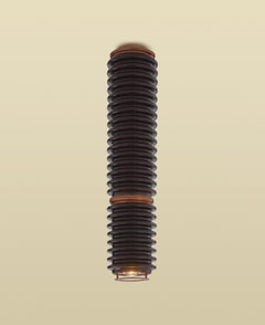 Nita Contemporary Brown Ceramic & Brushed Copper, 2 Part Modular Ceiling Light