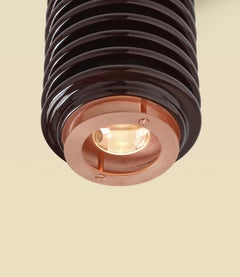 NITA Contemporary Brown Ceramic & Brushed Copper - 3 Part Modular Ceiling Light