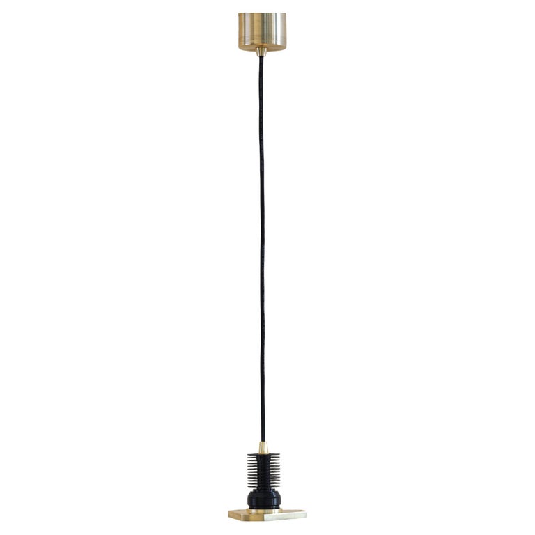 NITA Contemporary Satin Brass Pendant Spot Light For Sale at 1stDibs