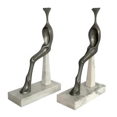 Nita K Sunderland Abstract Seated Figure Sculptures