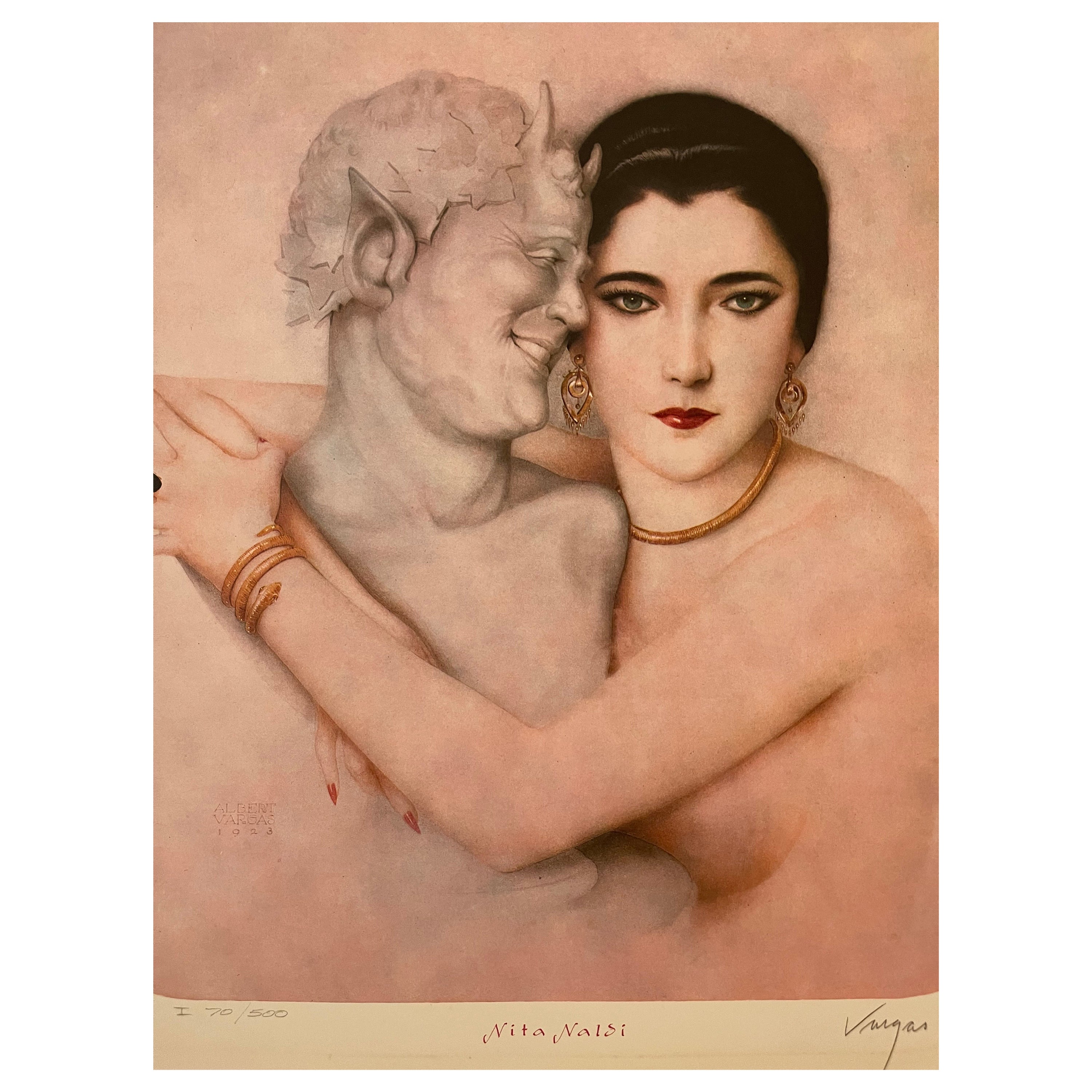 "Nita Naldi" Litografia di Alberto Vargas