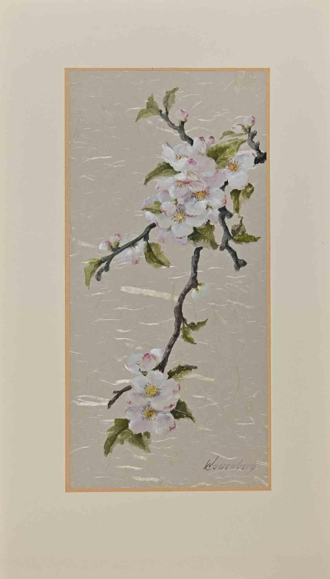 Flowers - Gouache by Nita Wallenberg - Mid 20th century