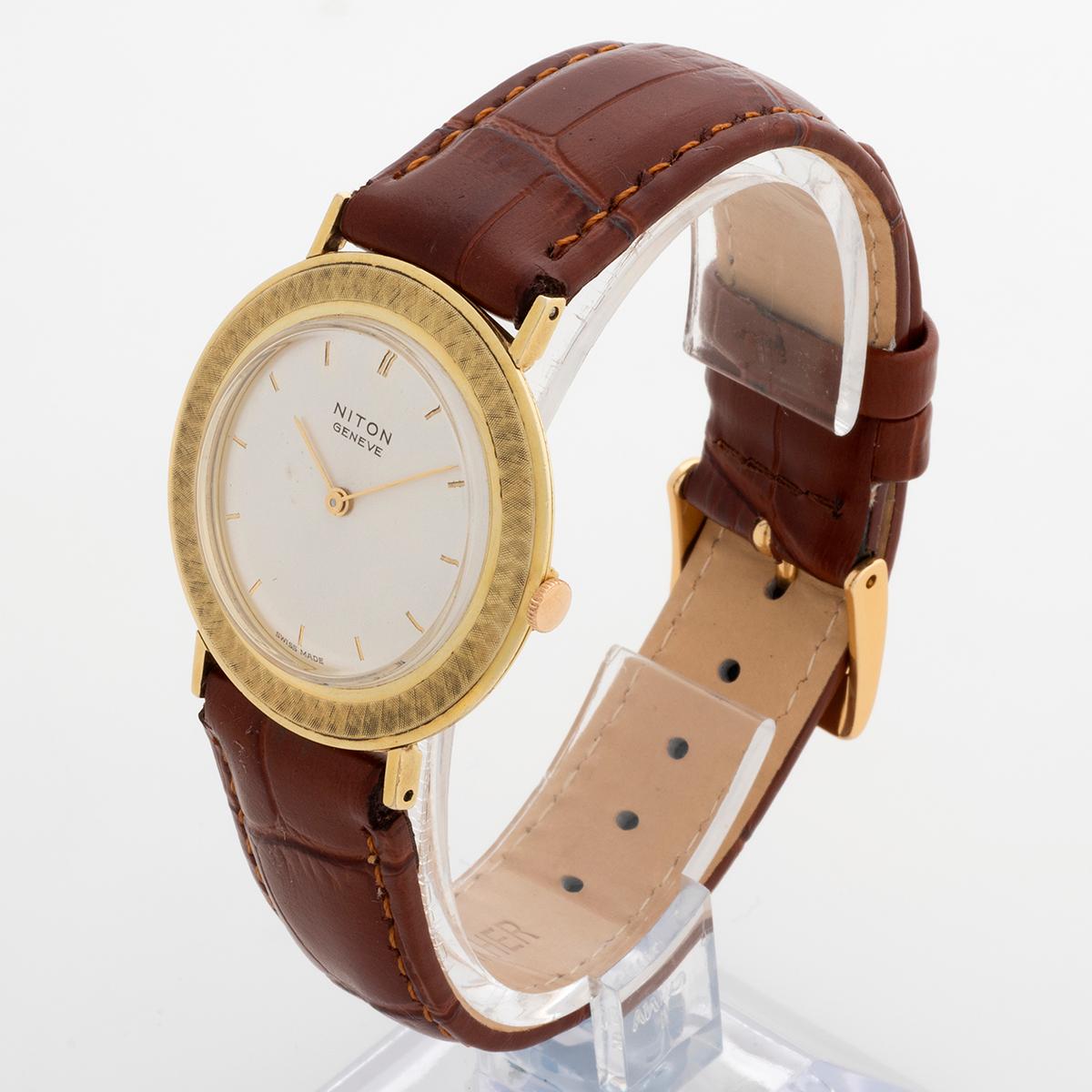 Niton Geneve Vintage Wristwatch, G10 Gold Plated, ETA Movement, c1969. In Good Condition In Canterbury, England