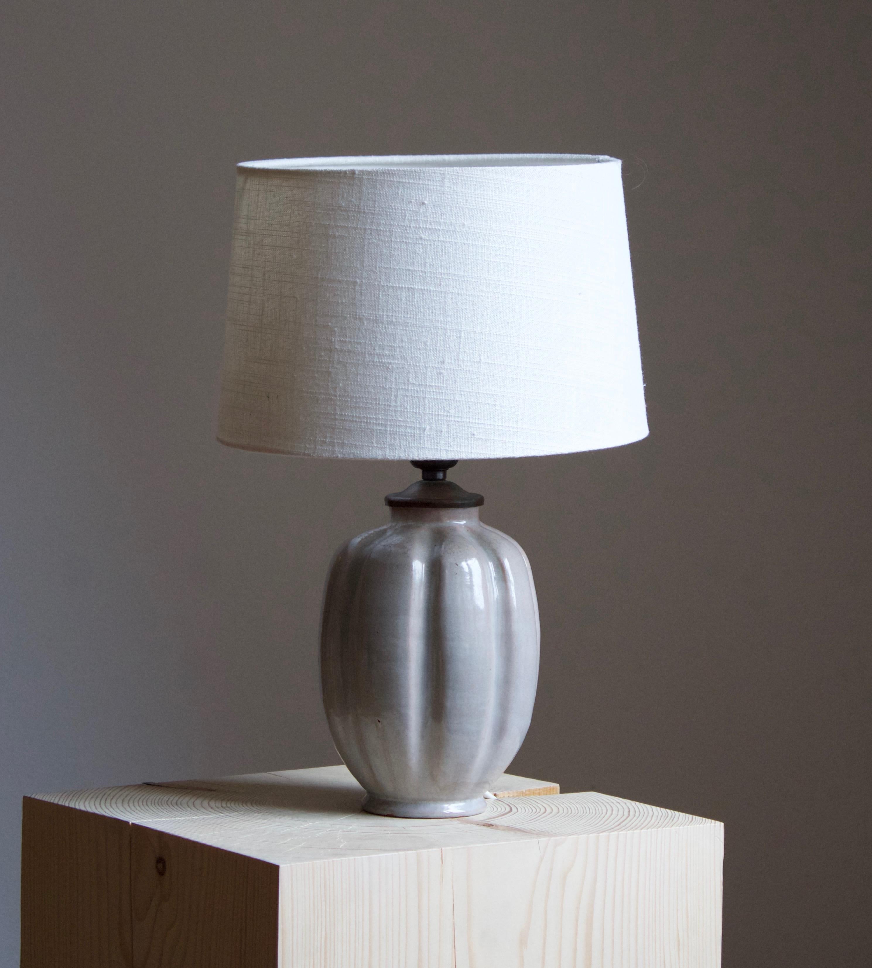 A produced by Nittsjö, Sweden, 1930s.

Stated dimensions exclude the lampshade. Height includes socket. Sold without lampshade.

Other designers of the period include Axel Salto, Paavo Tynell, Lisa Johansson-Pape, Carl-Harry Stålhane, and Gunnar