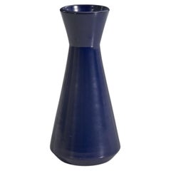 Nittsjö, Vase, Blue-Glazed Earthenware, Sweden, 1940s