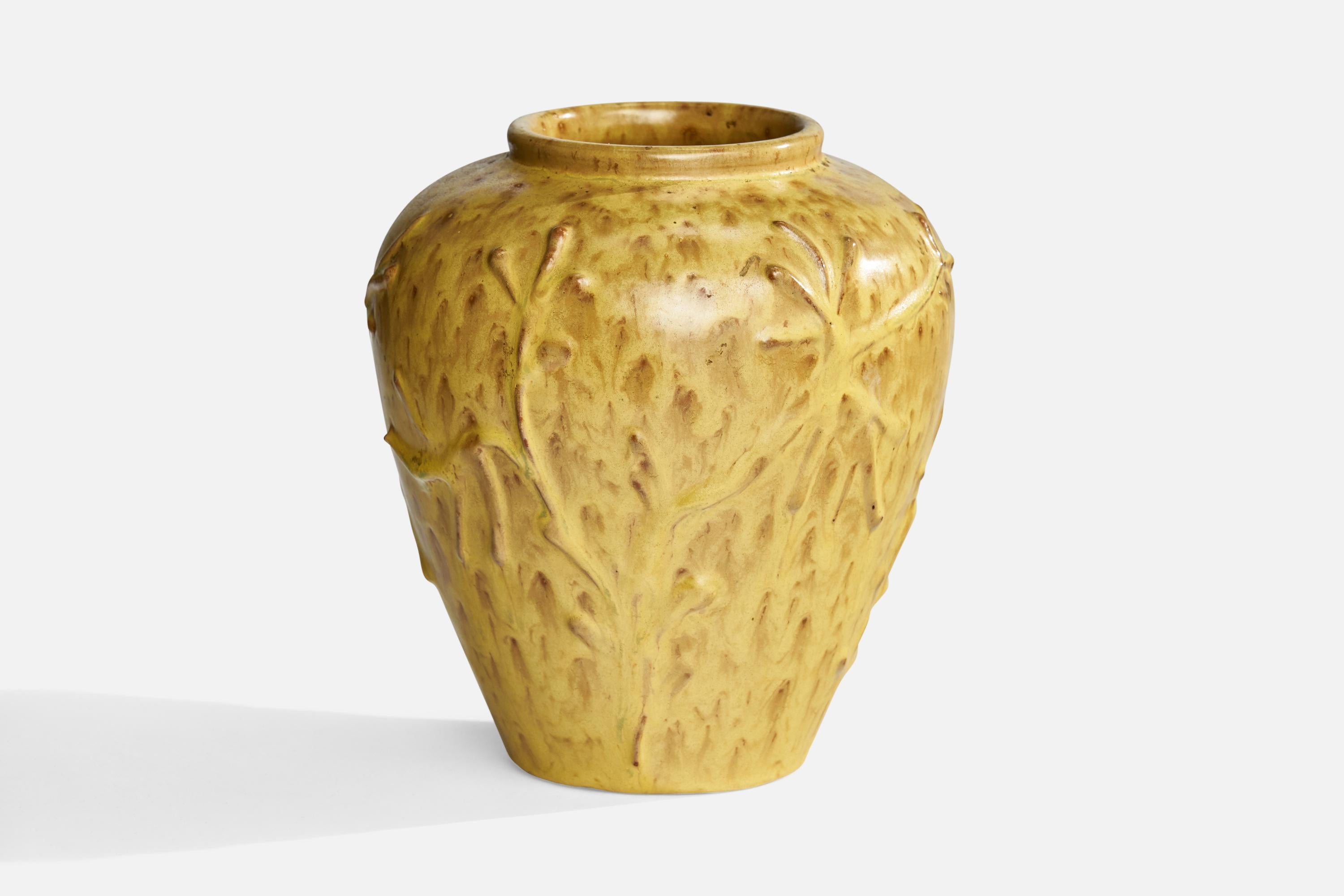Scandinavo moderno Nittsjö, Vaso, Ceramica, Svezia, anni '1930 in vendita