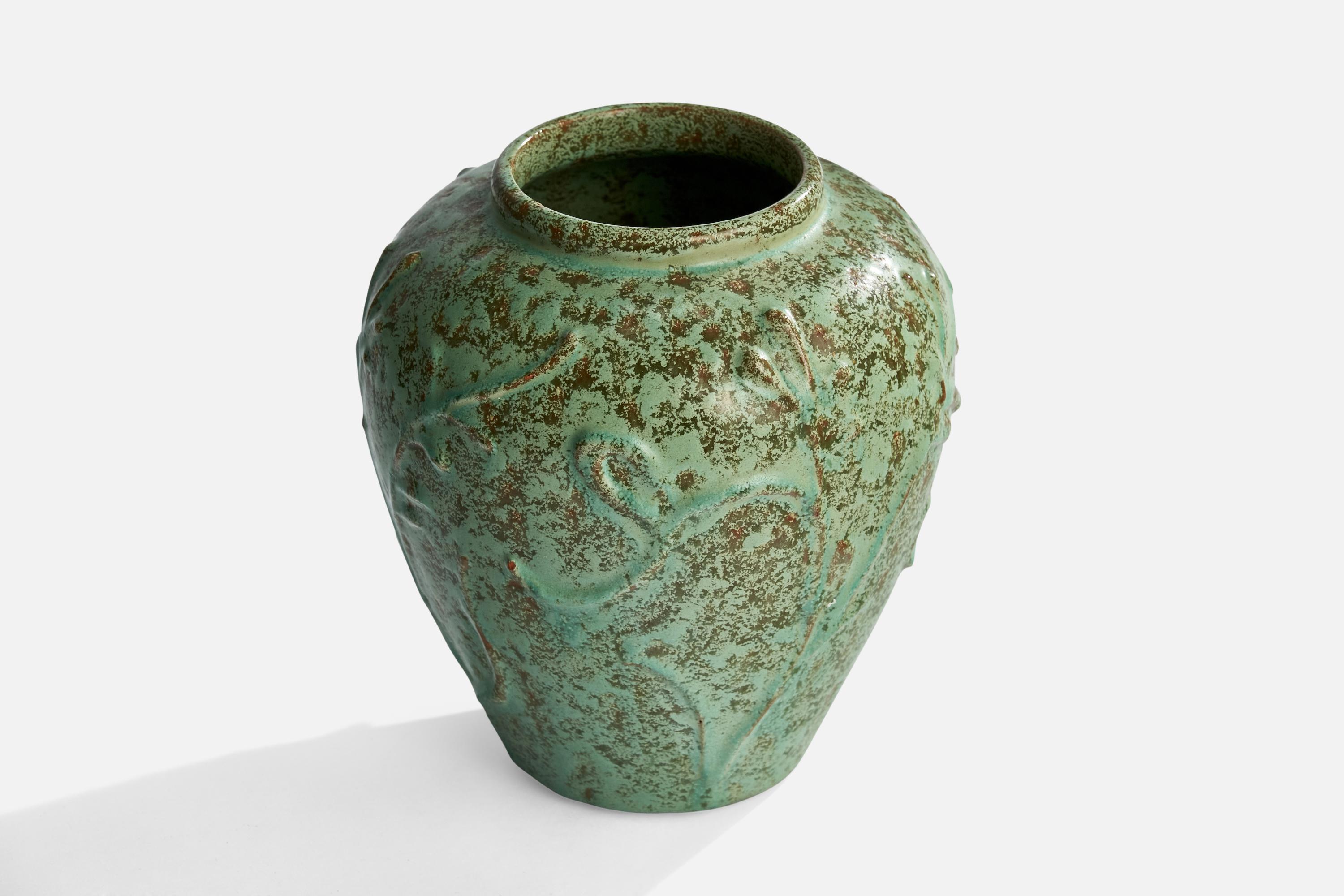 Scandinave moderne Nittsjö, vase, céramique, Suède, années 1930 en vente