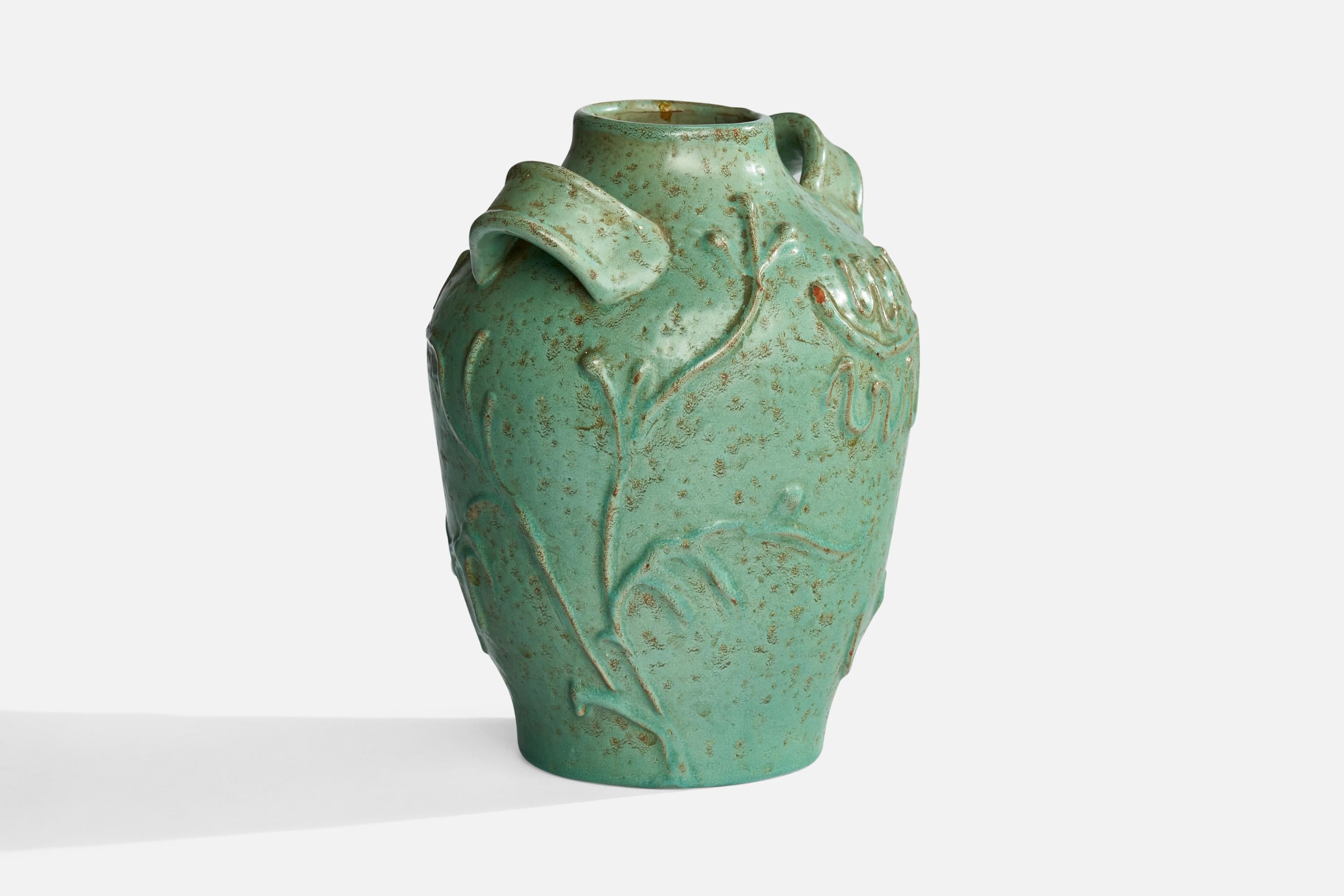 Scandinavian Modern Nittsjö, Vase, Ceramic, Sweden, 1930s For Sale