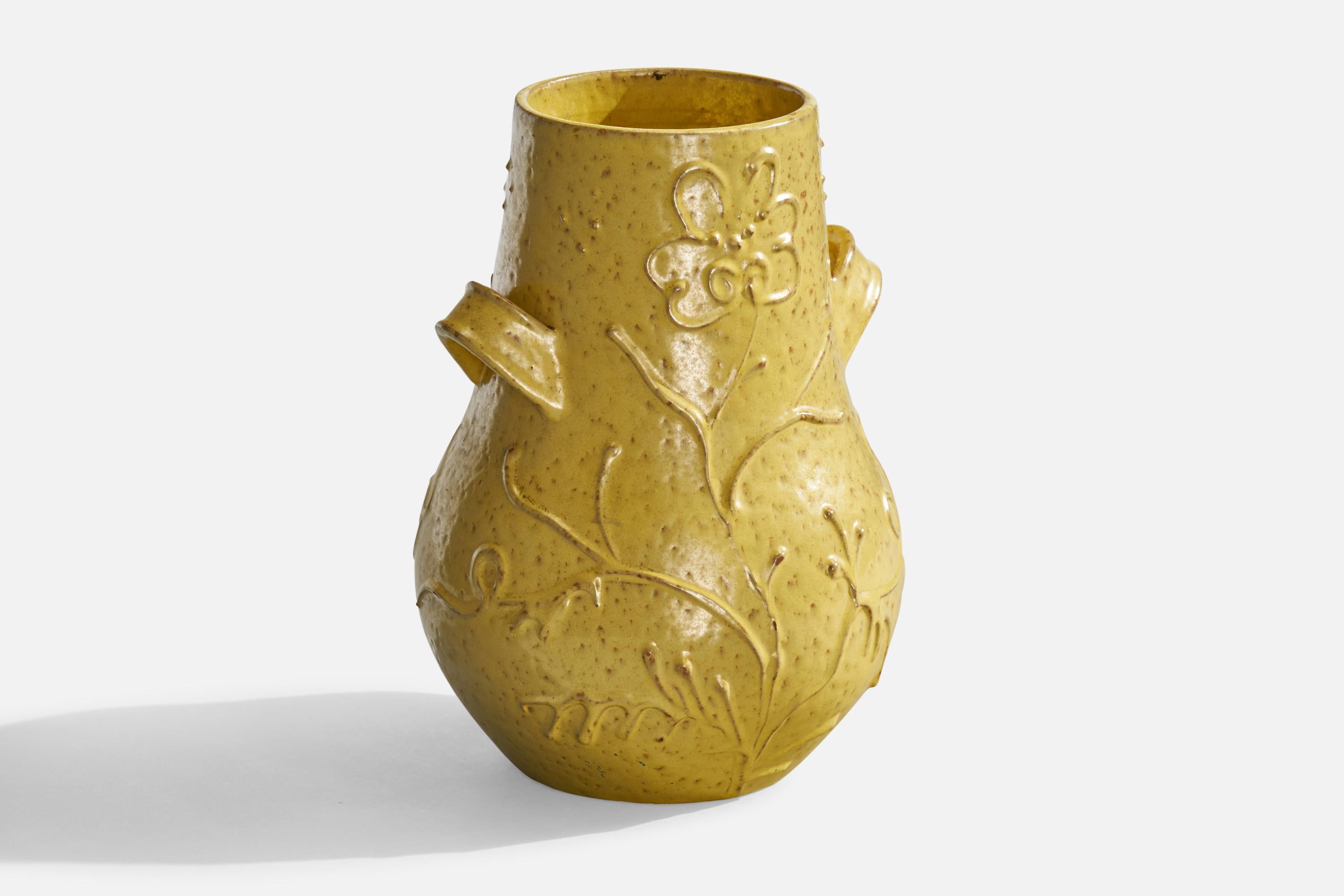 Scandinave moderne Nittsjö, vase, céramique, Suède, années 1930 en vente
