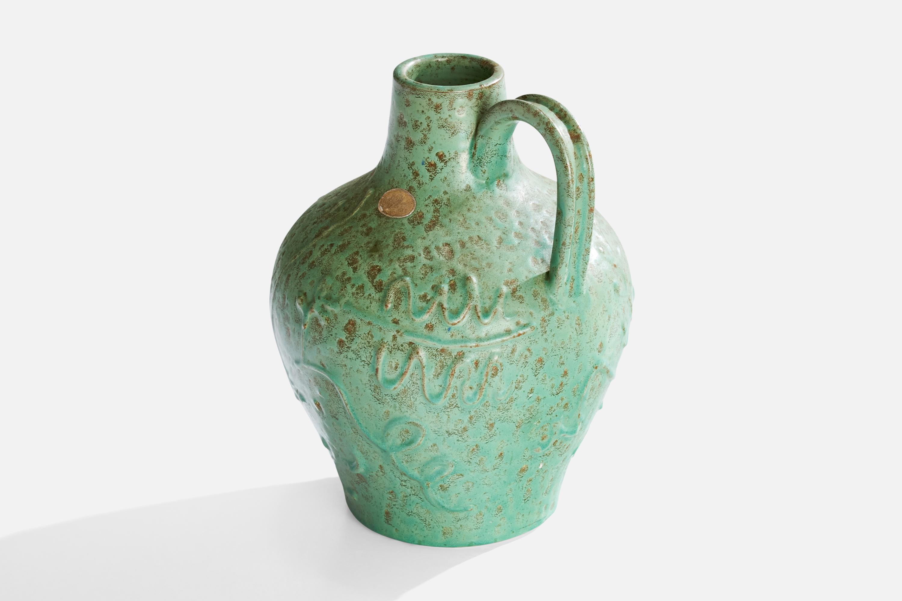 Scandinave moderne Nittsjö, vase, céramique, Suède, années 1930 en vente