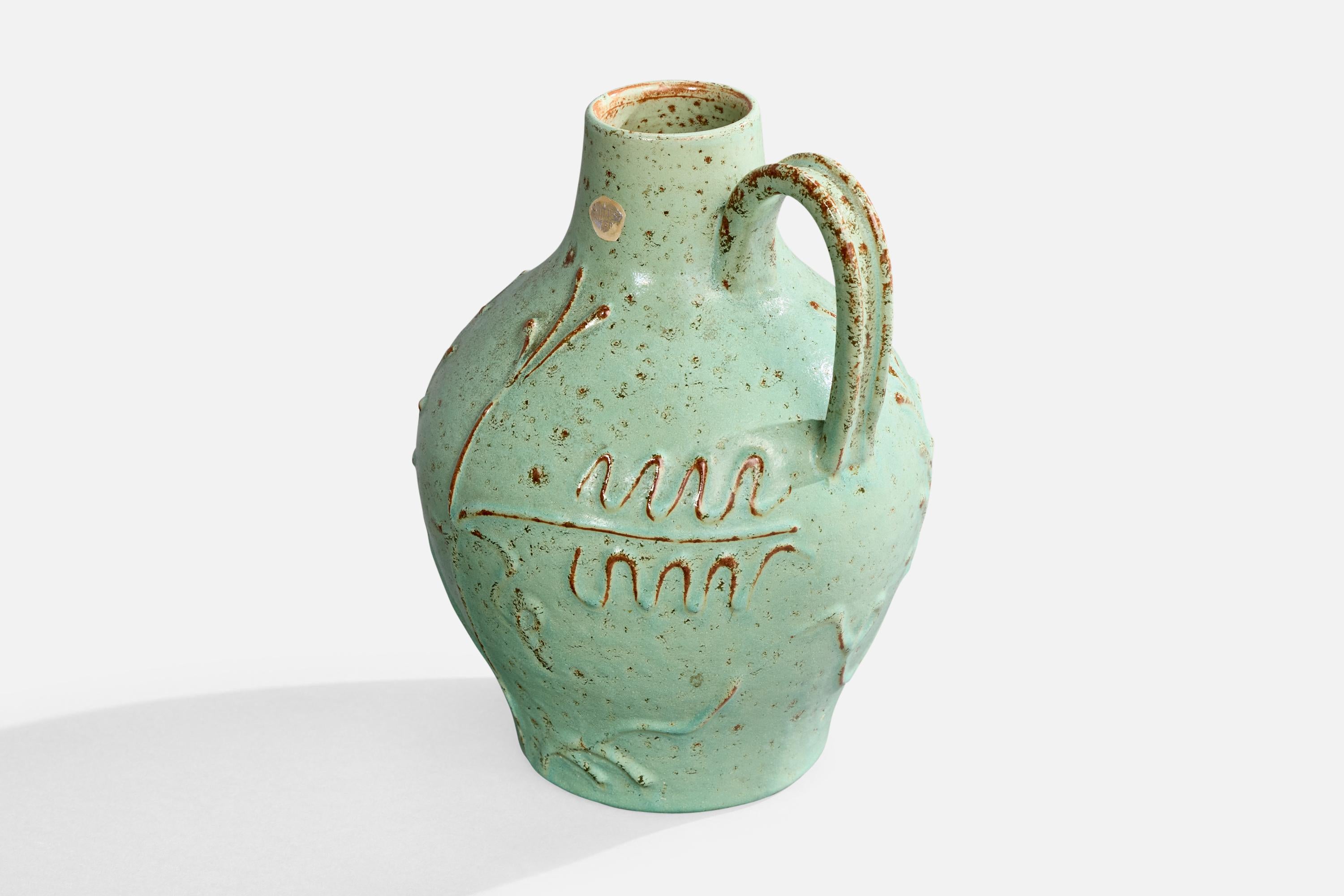 Scandinave moderne Nittsjö, vase, céramique, Suède, années 1930 en vente