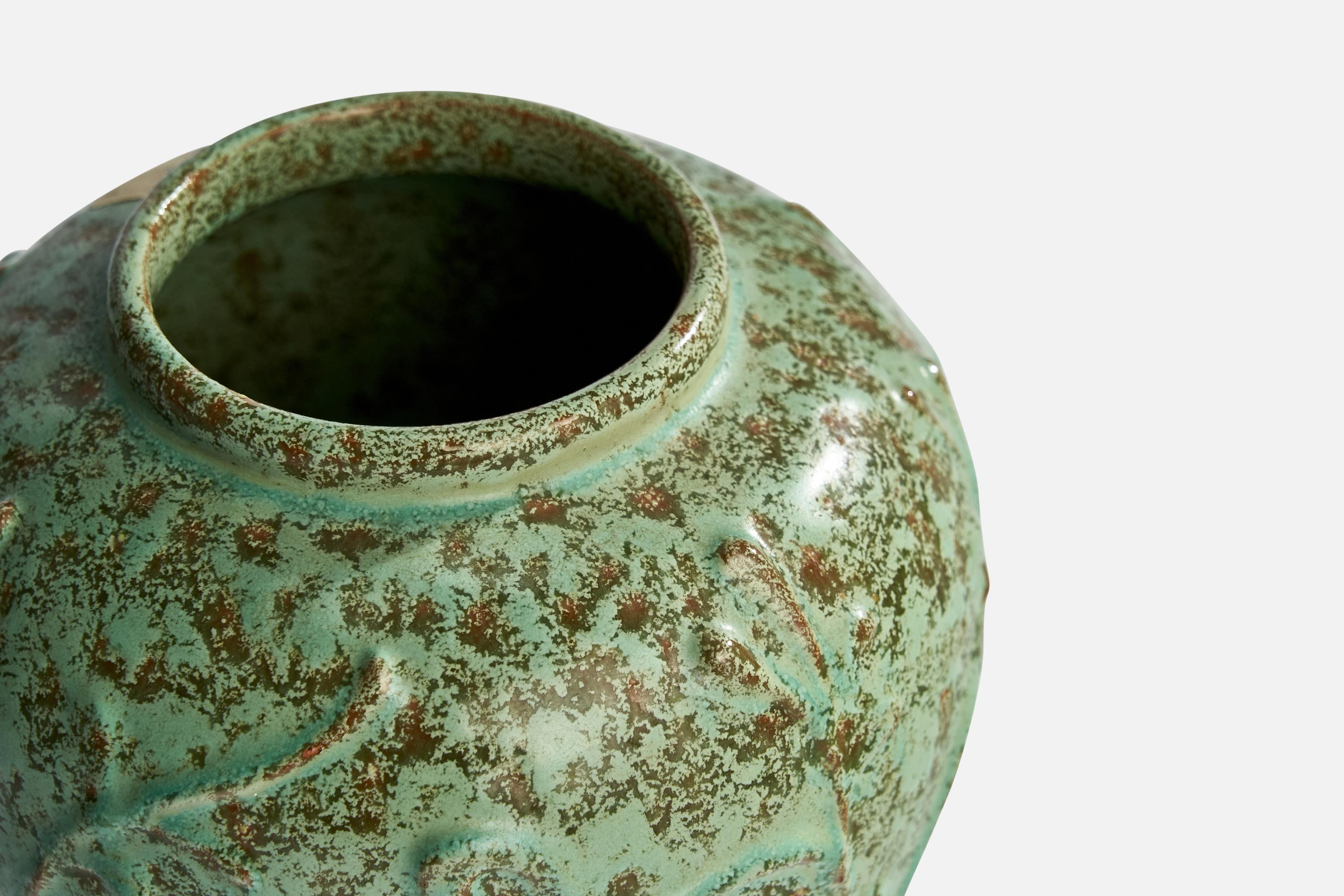 Suédois Nittsjö, vase, céramique, Suède, années 1930 en vente