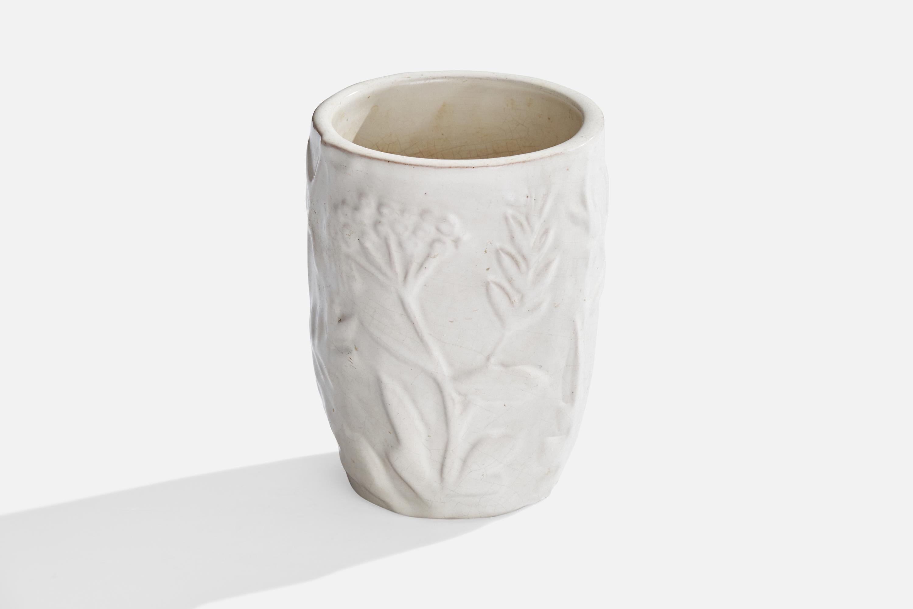 Suédois Nittsjö, vase, céramique, Suède, années 1930 en vente