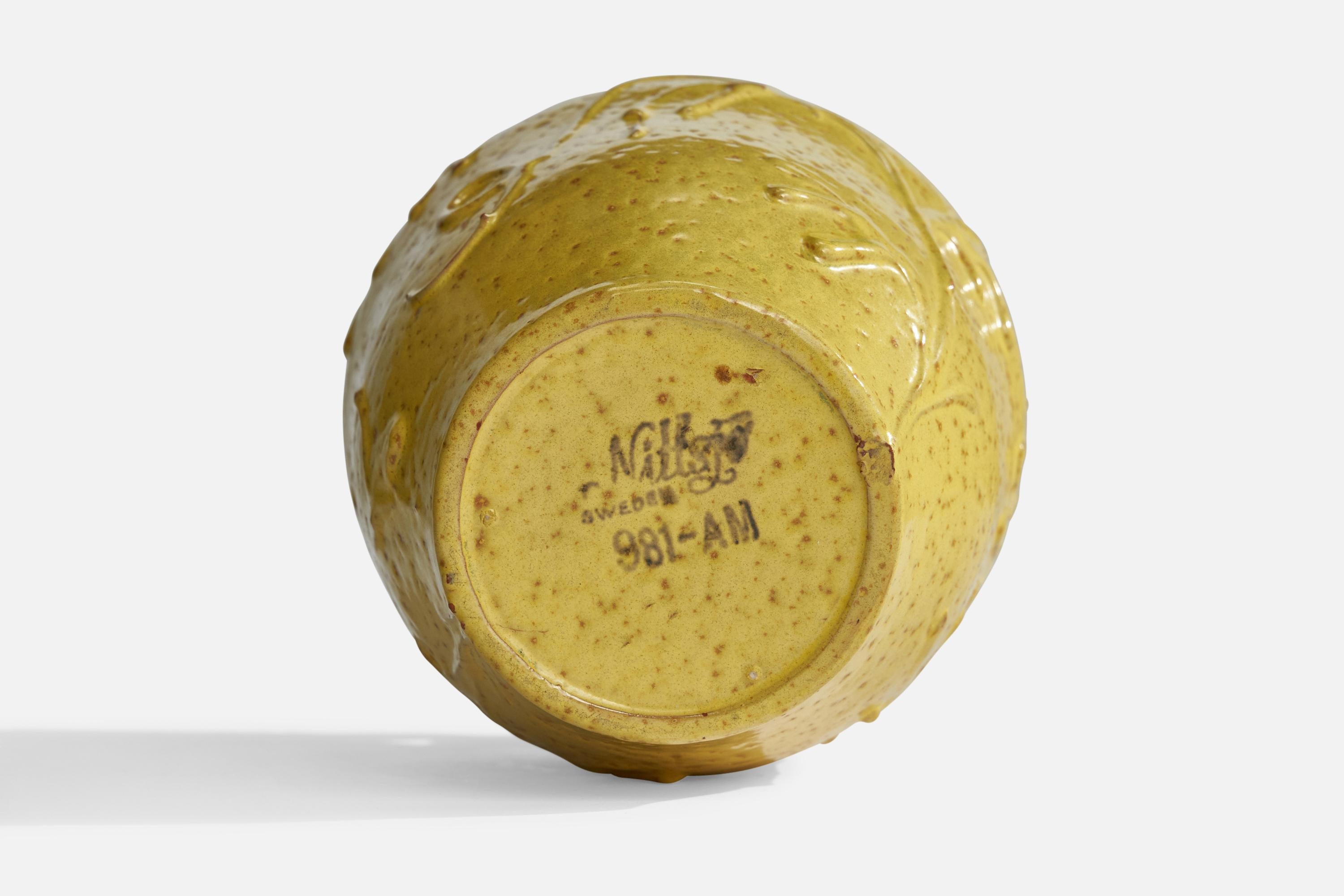 Nittsjö, Vase, Keramik, Schweden, 1930er Jahre im Zustand „Gut“ im Angebot in High Point, NC