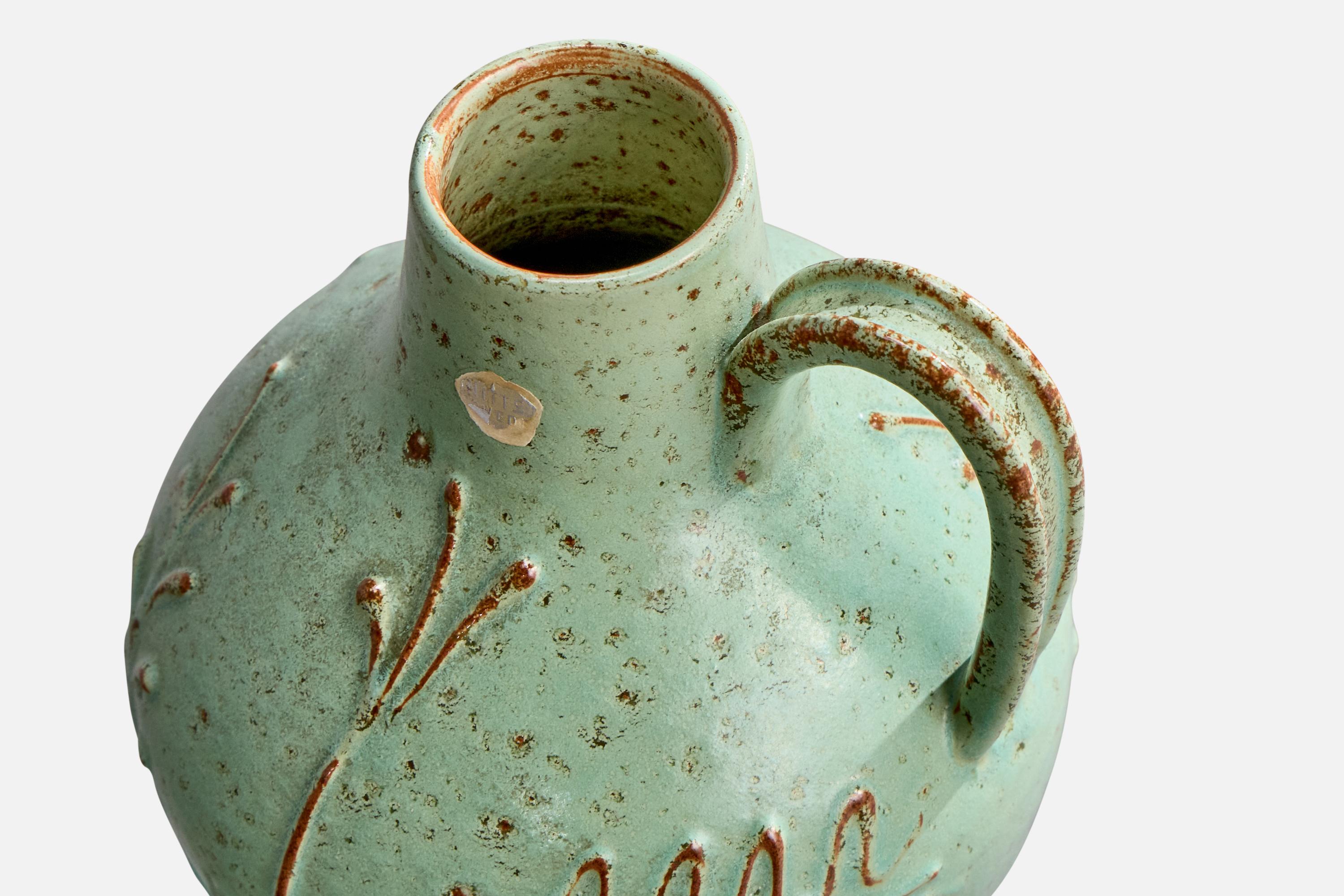 Nittsjö, vase, céramique, Suède, années 1930 Bon état - En vente à High Point, NC