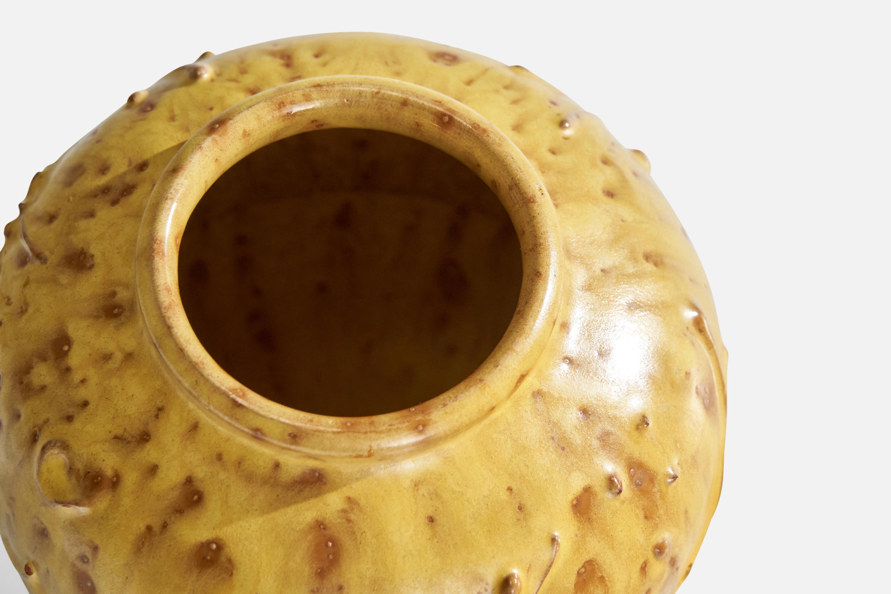 Metà XX secolo Nittsjö, Vaso, Ceramica, Svezia, anni '1930 in vendita