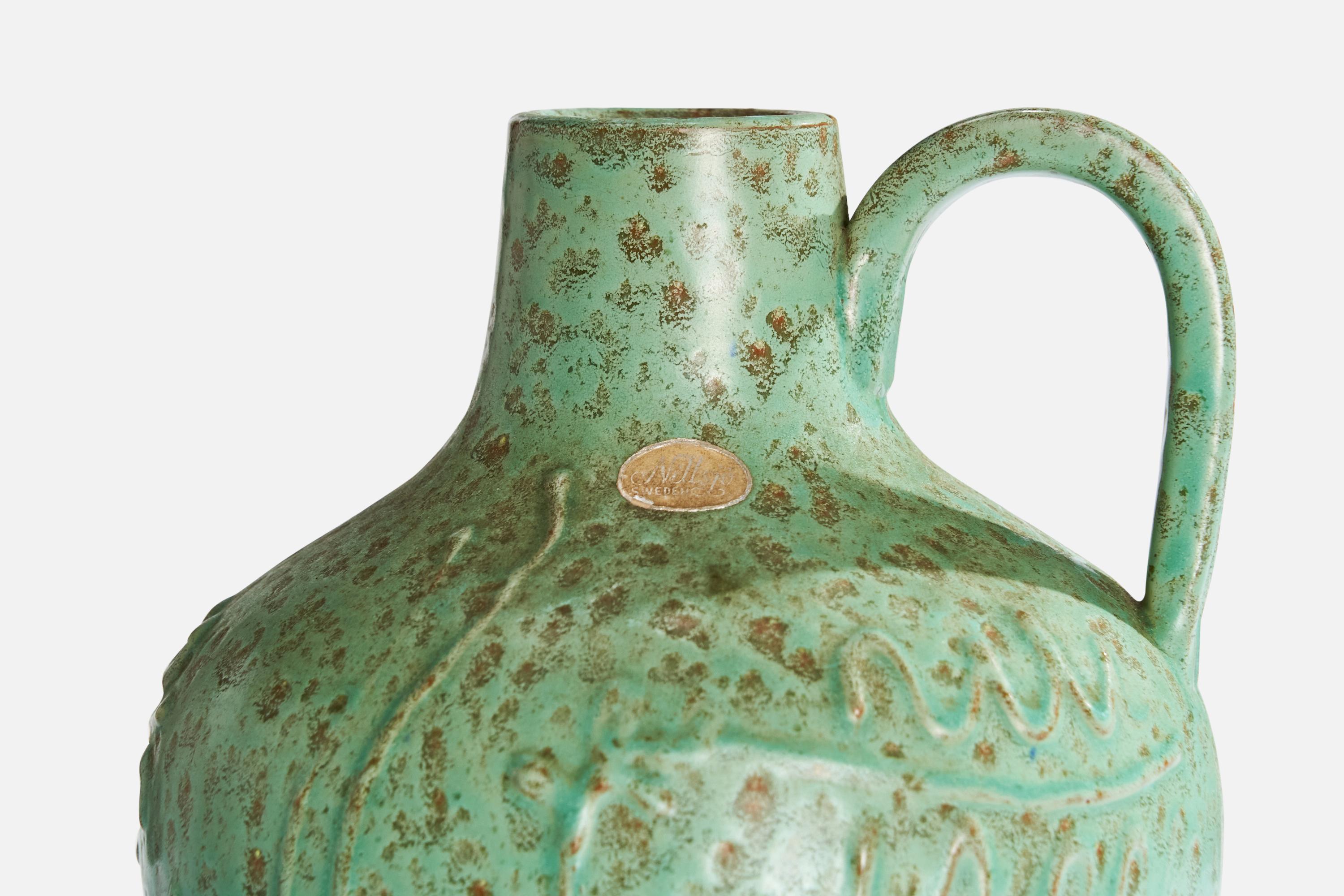 Milieu du XXe siècle Nittsjö, vase, céramique, Suède, années 1930 en vente