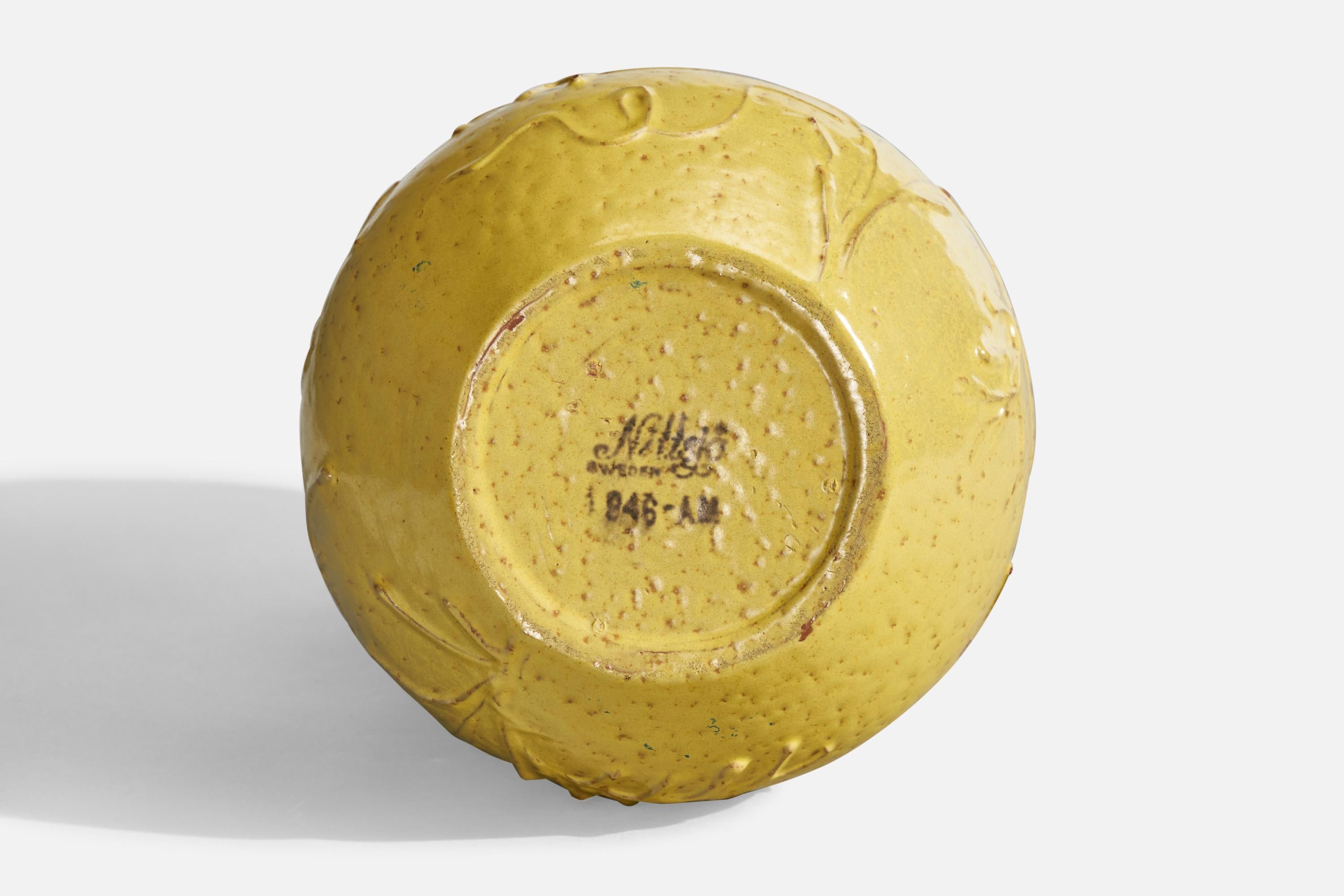 Céramique Nittsjö, vase, céramique, Suède, années 1930 en vente