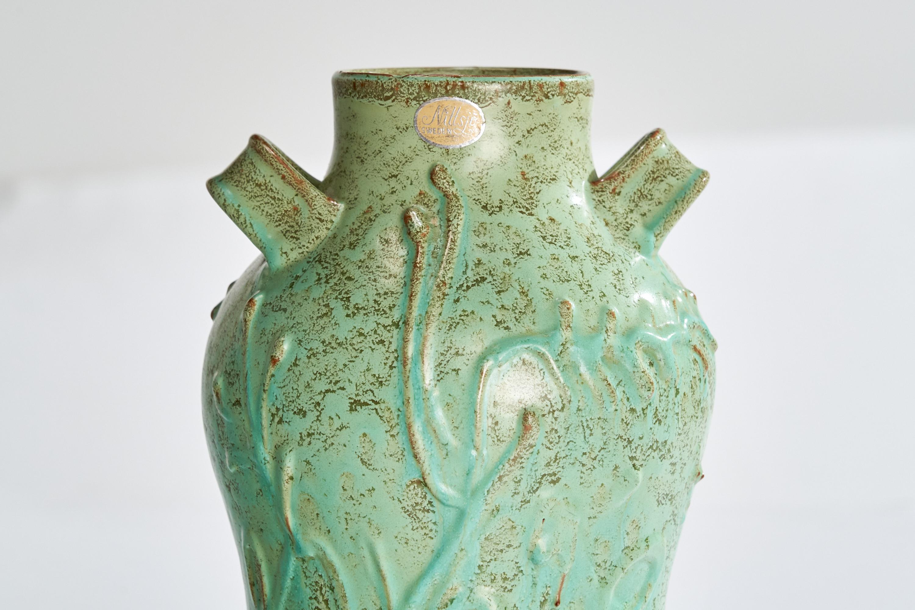 Nittsjö, vase, céramique, Suède, années 1930 en vente 2