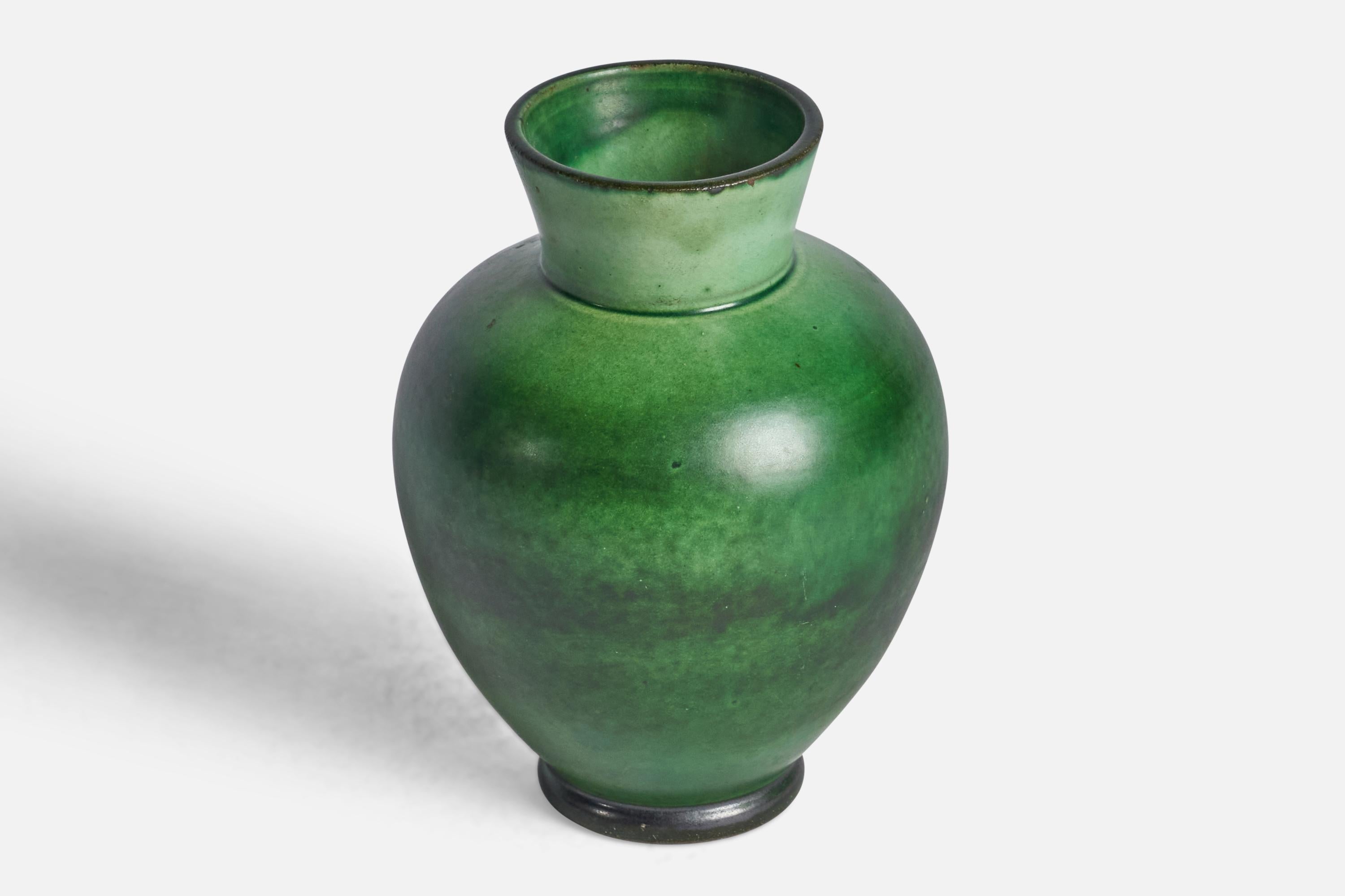 Scandinavian Modern Nittsjö, Vase, Earthenware, Sweden, 1930s For Sale