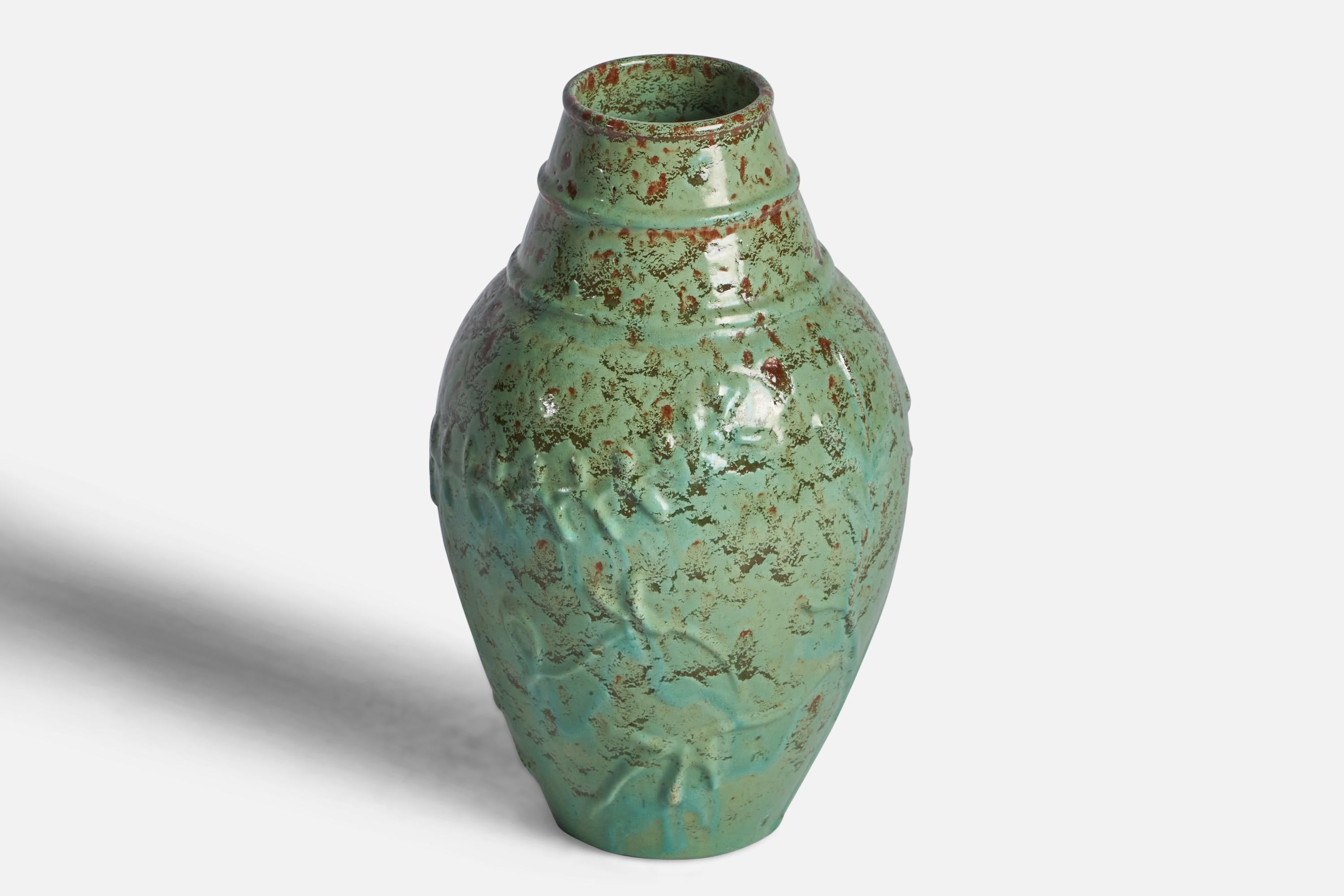 Scandinavo moderno Nittsjö, Vaso, Terracotta, Svezia, anni '1930 in vendita