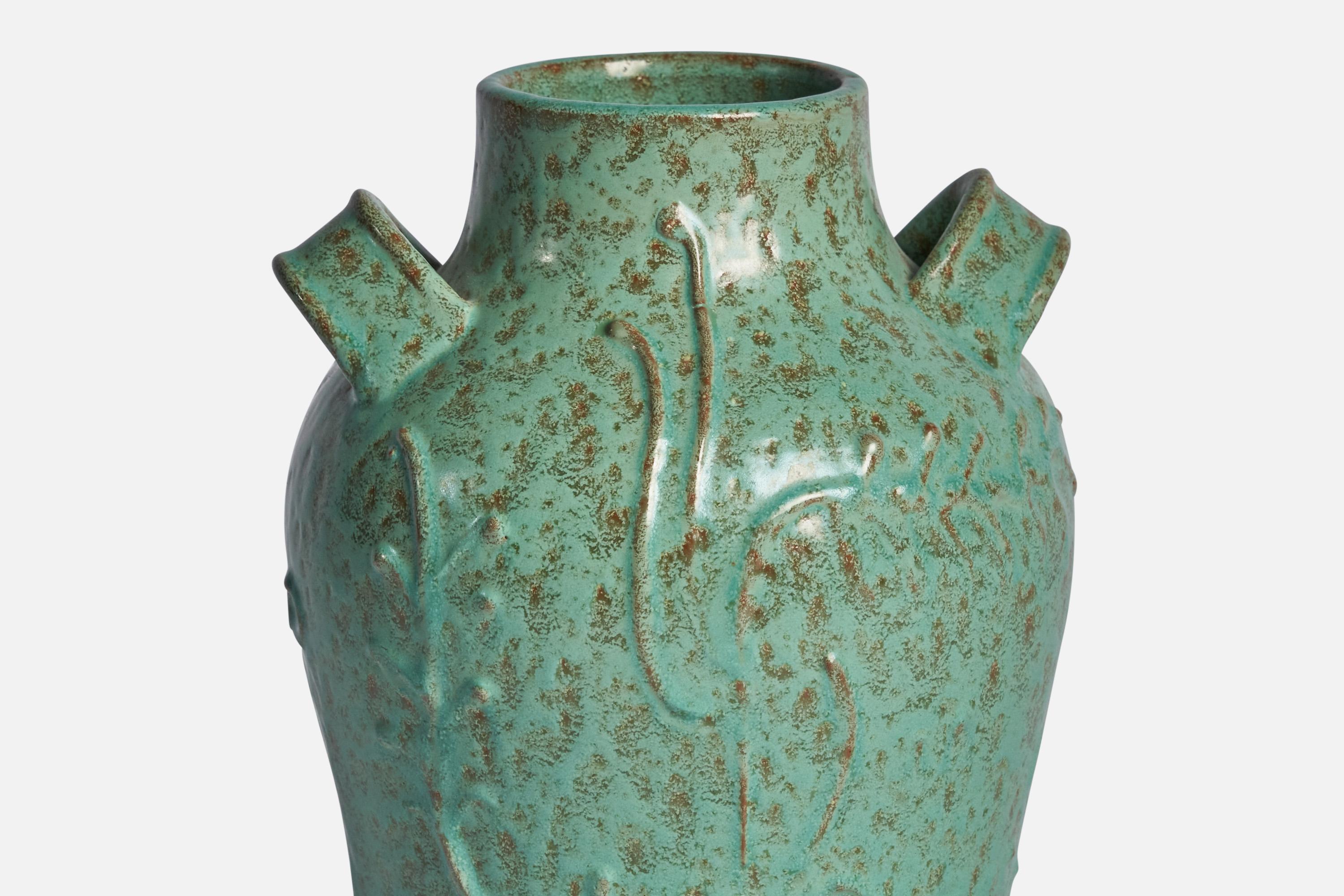 Swedish Nittsjö, Vase, Earthenware,  Sweden, 1930s For Sale
