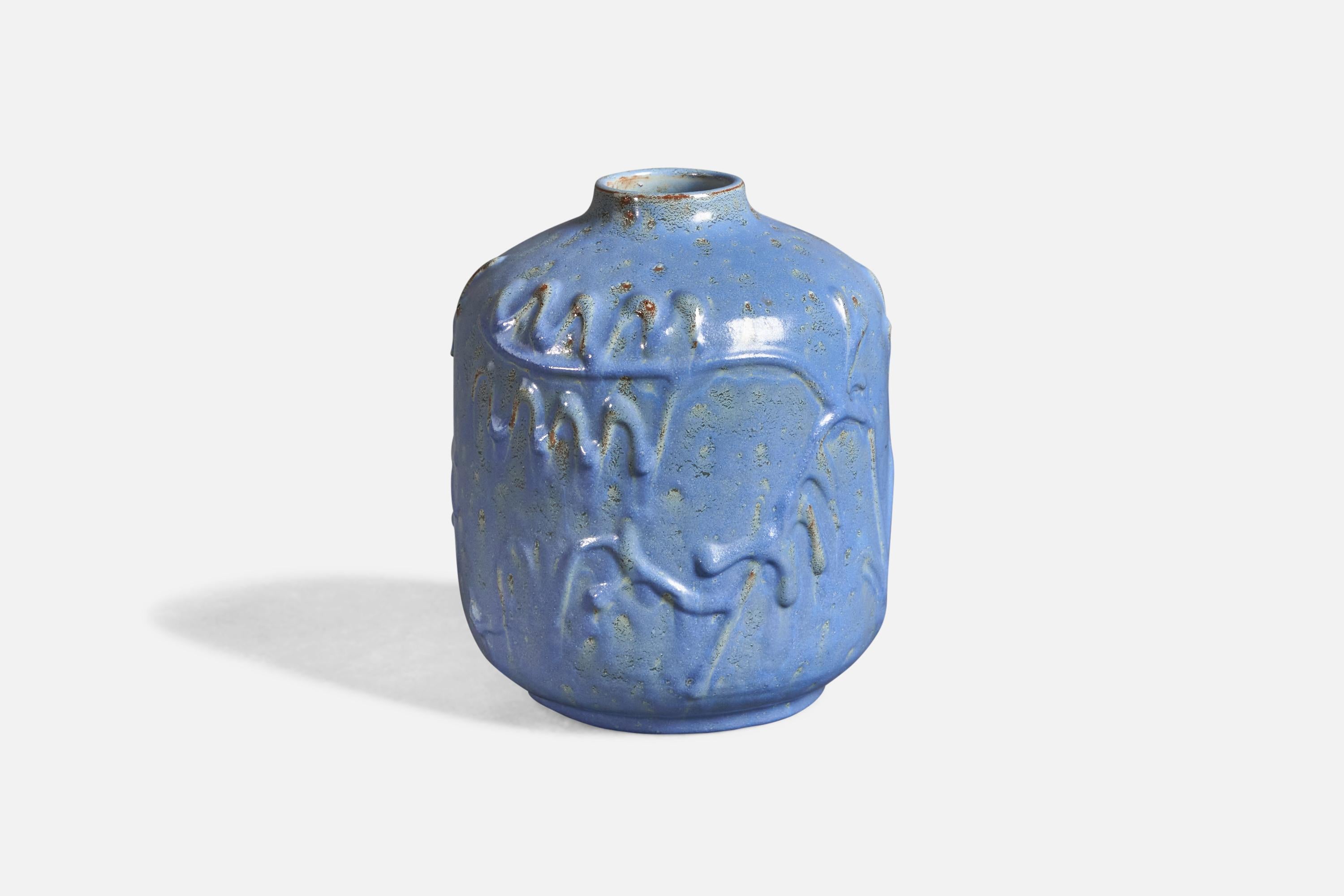 Milieu du XXe siècle Nittsjö, Vase, Faïence, Suède, années 1930 en vente