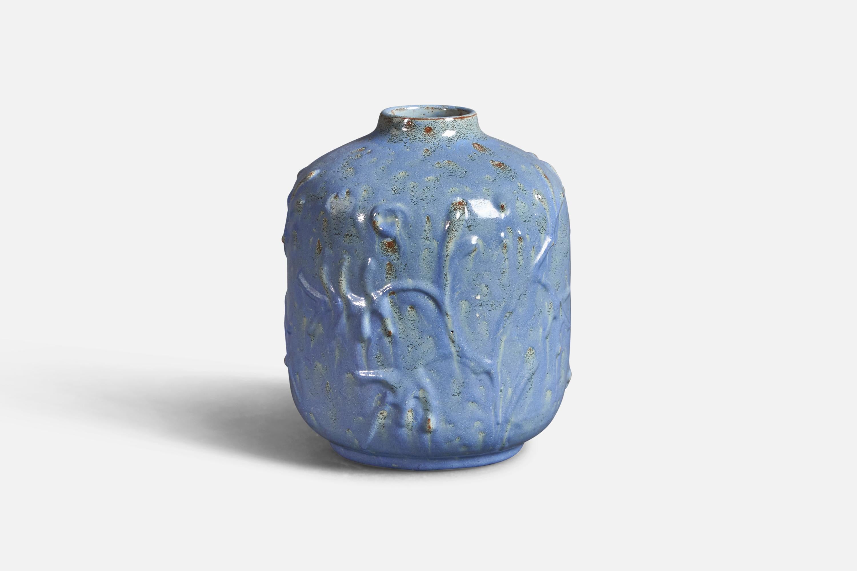Poterie Nittsjö, Vase, Faïence, Suède, années 1930 en vente