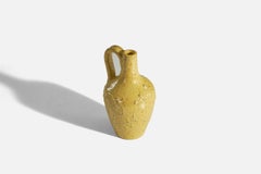 Nittsjö, Vase, gelb-glasiertes Steingut, Schweden, 1940er Jahre