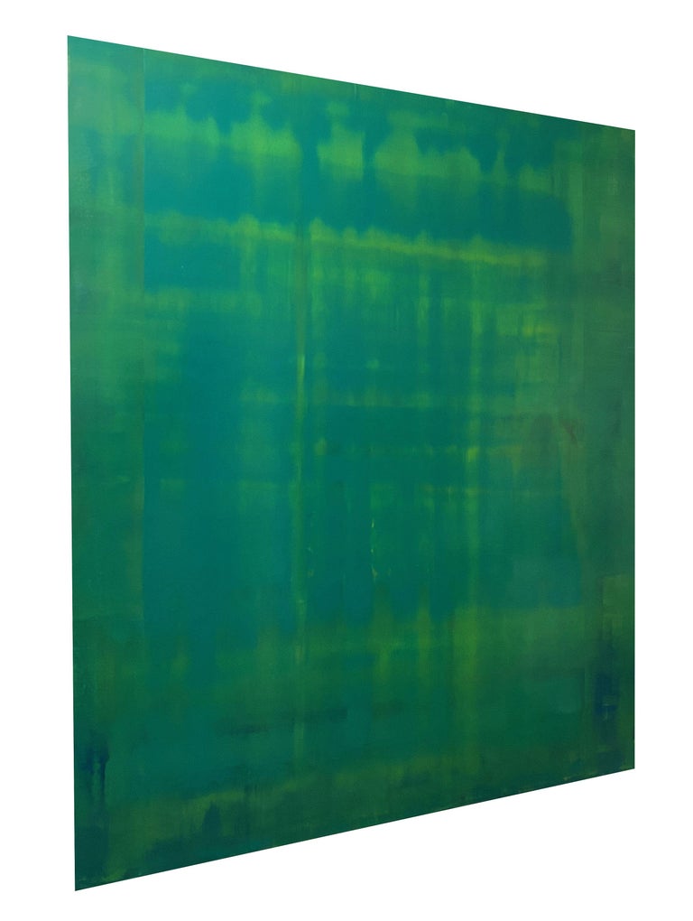 Nivas Kanhere Deep Green, Painting, Oil on Canvas For Sale at 1stDibs