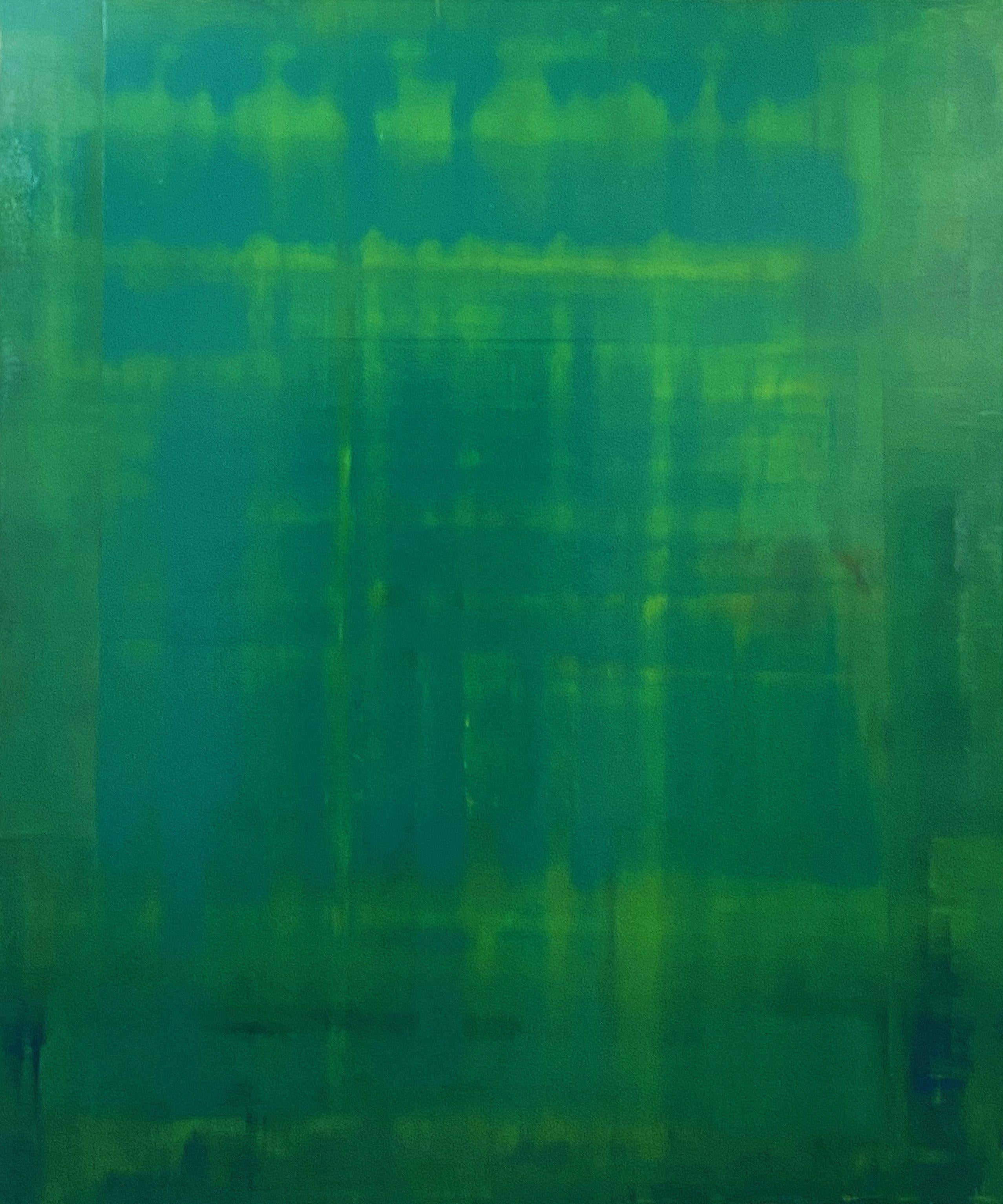 Deep Green, Gemälde, Öl auf Leinwand – Painting von Nivas Kanhere