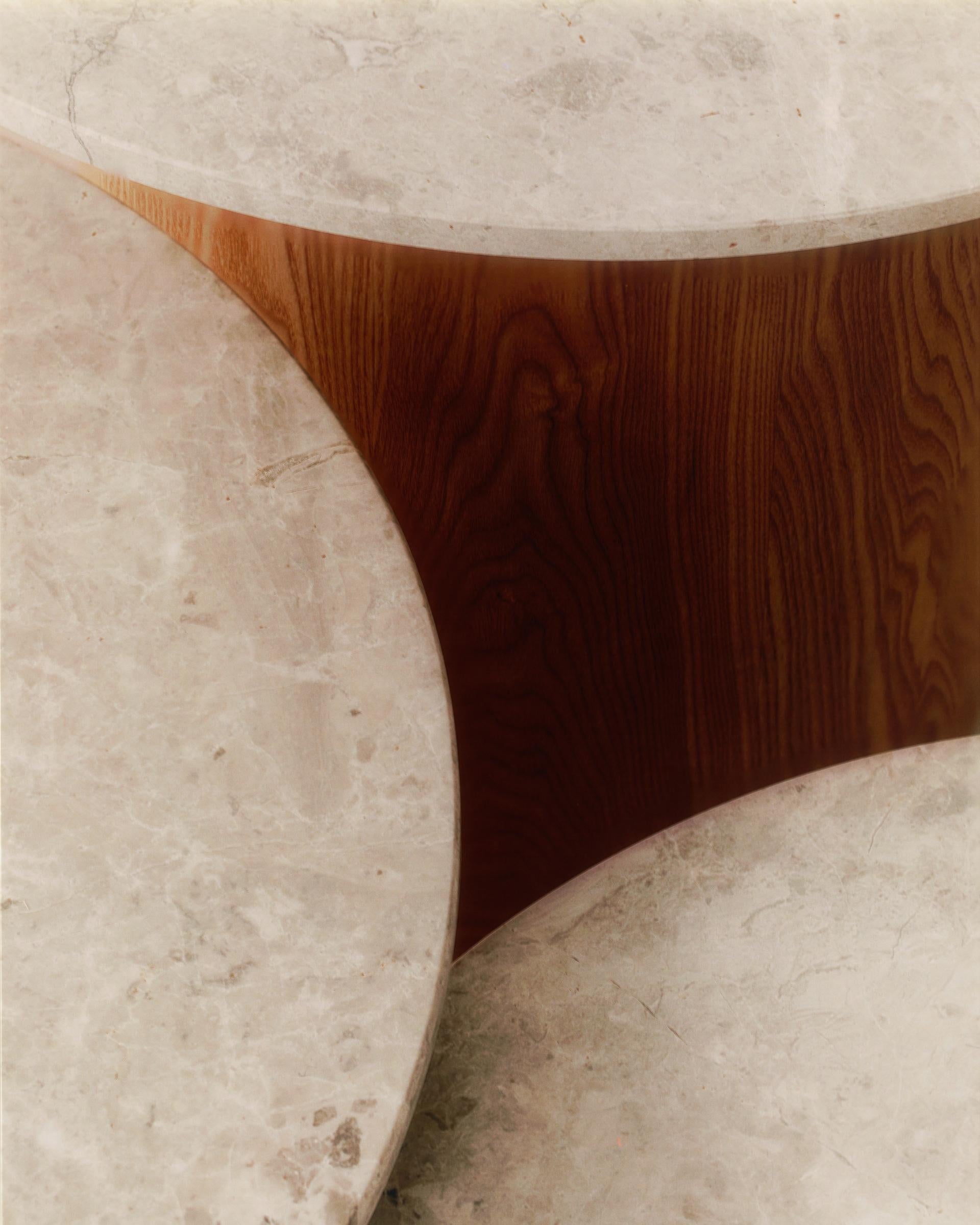 Oiled Niveau Coffee Table H29- Ash /Tundra Grey Marble by Cecilie Manz for Fredericia For Sale