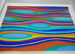 WAVING VI - Rhythmic Gouache Abstract Painting