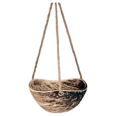Niwa Indoor Hanging Planter Raku Pottery, Obvara - Set, Handmade Ceramic